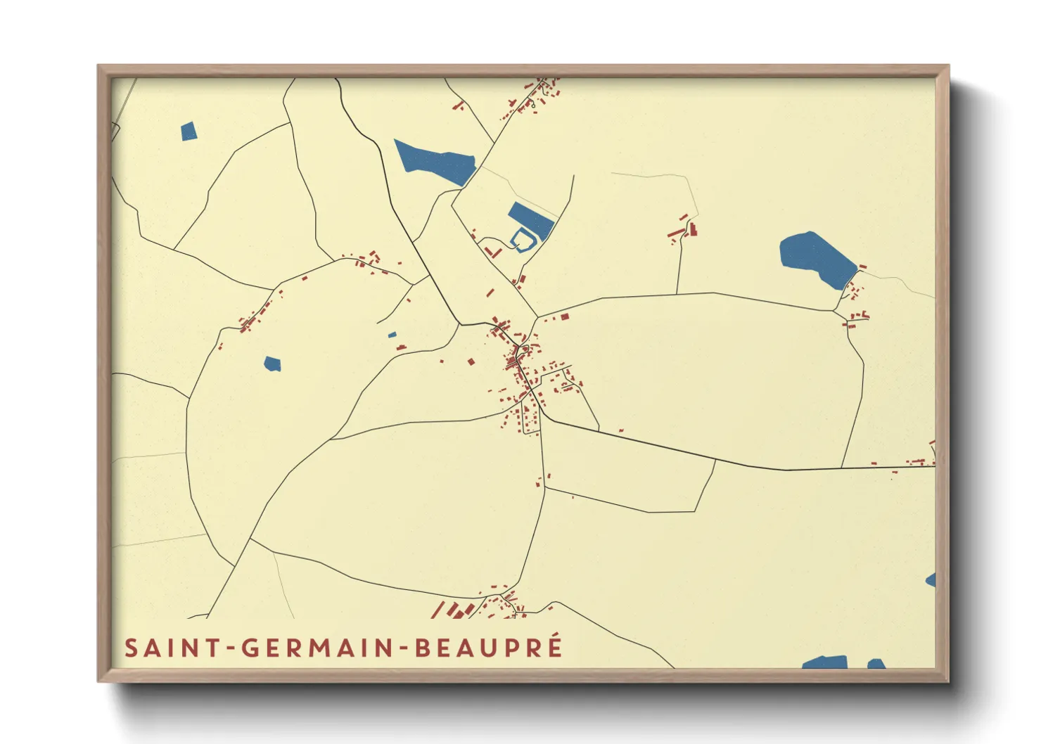 Une affiche de carte sur Saint-Germain-Beaupré