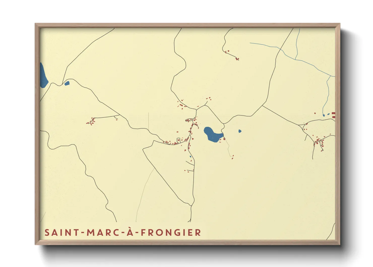 Une affiche de carte sur Saint-Marc-à-Frongier