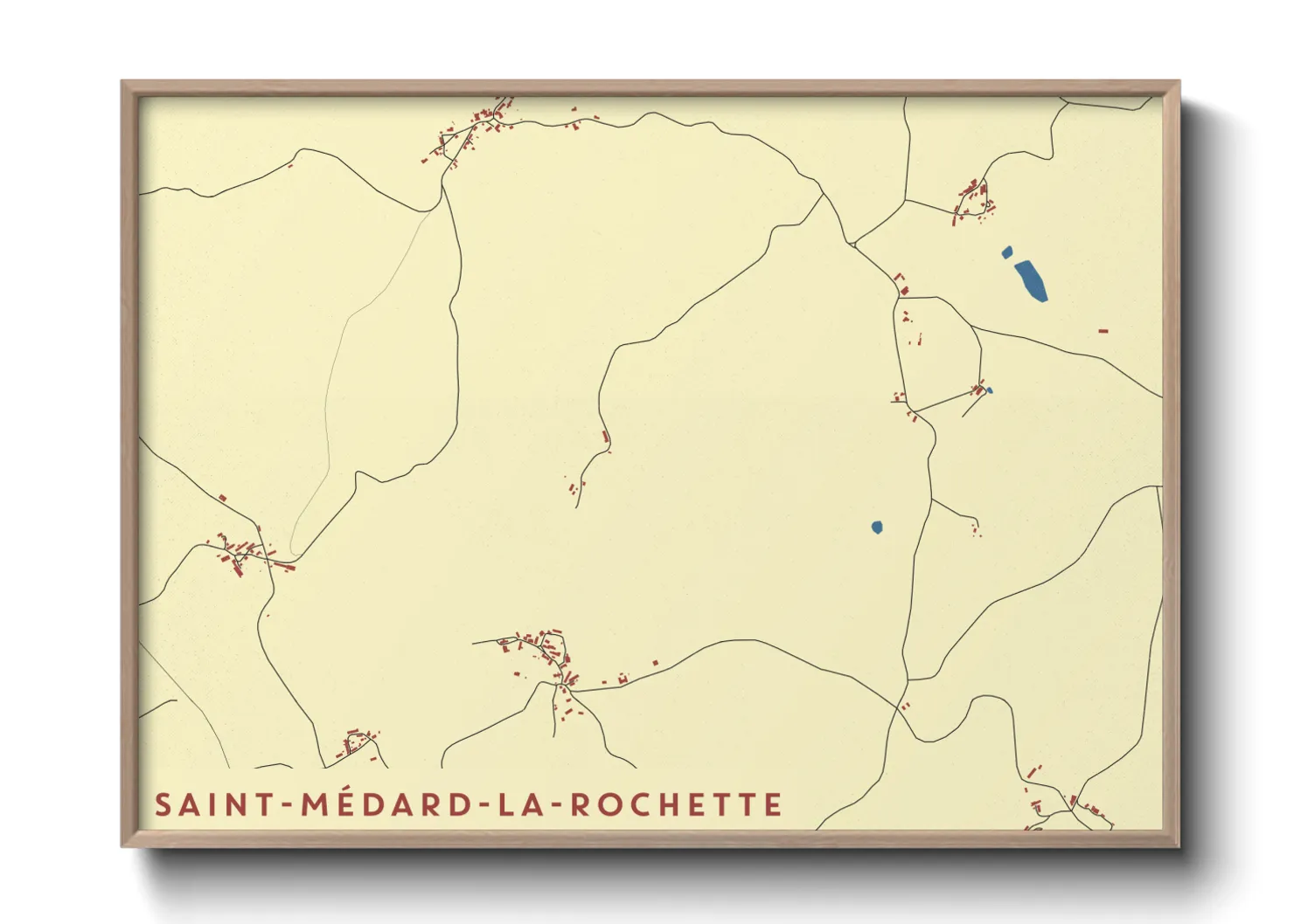 Une affiche de carte sur Saint-Médard-la-Rochette