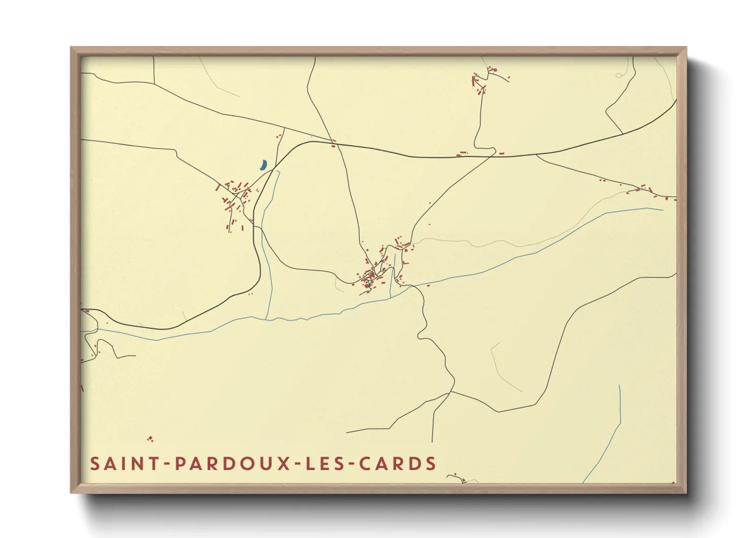 Une affiche de carte sur Saint-Pardoux-les-Cards