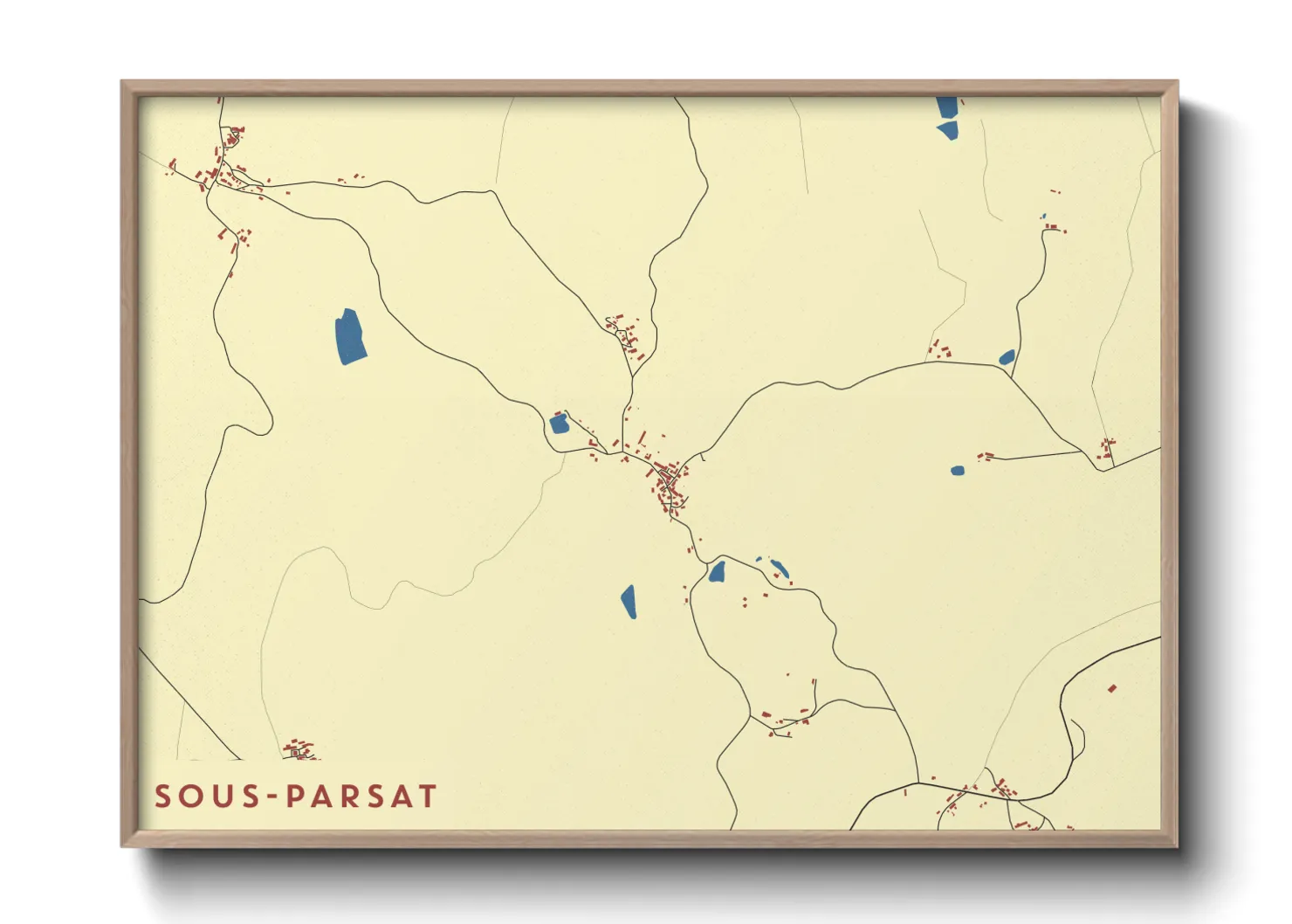 Une affiche de carte sur Sous-Parsat
