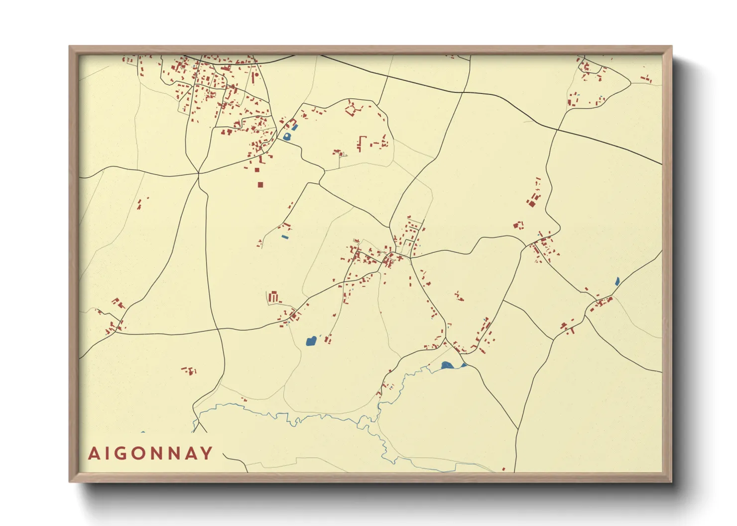 Une affiche de carte sur Aigonnay