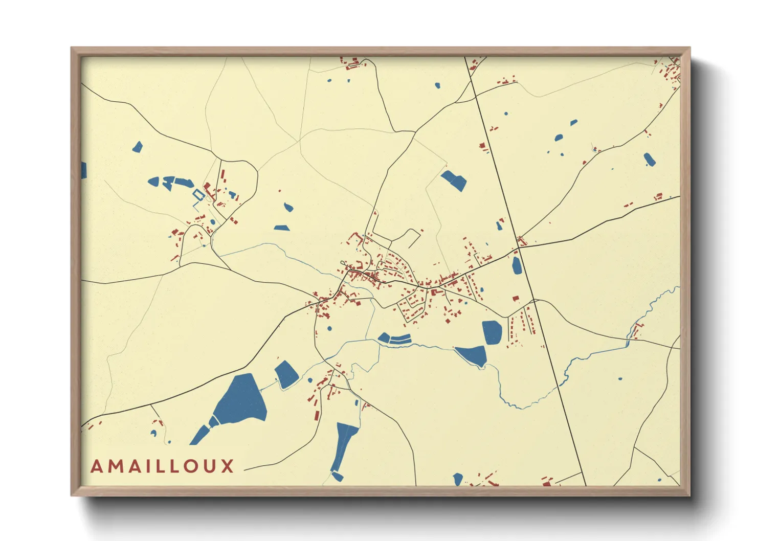 Une affiche de carte sur Amailloux