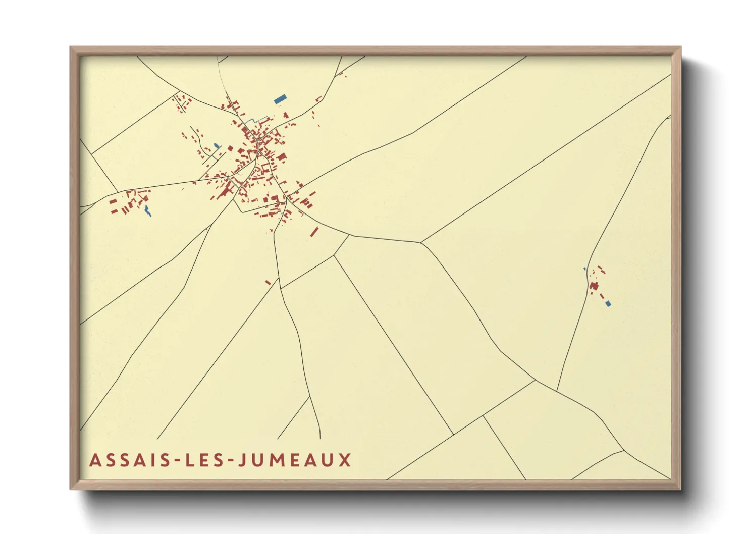 Une affiche de carte sur Assais-les-Jumeaux
