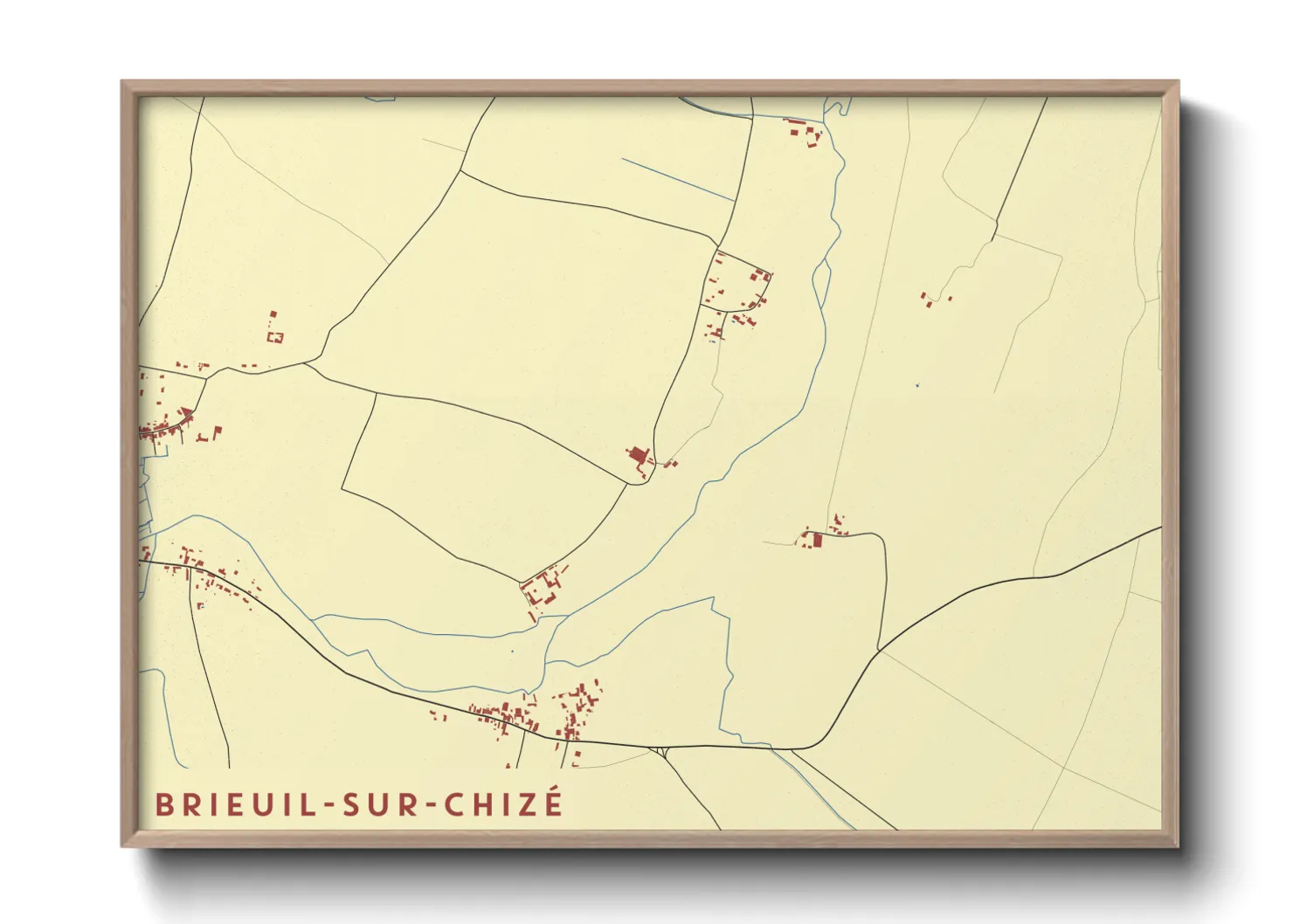Une affiche de carte sur Brieuil-sur-Chizé