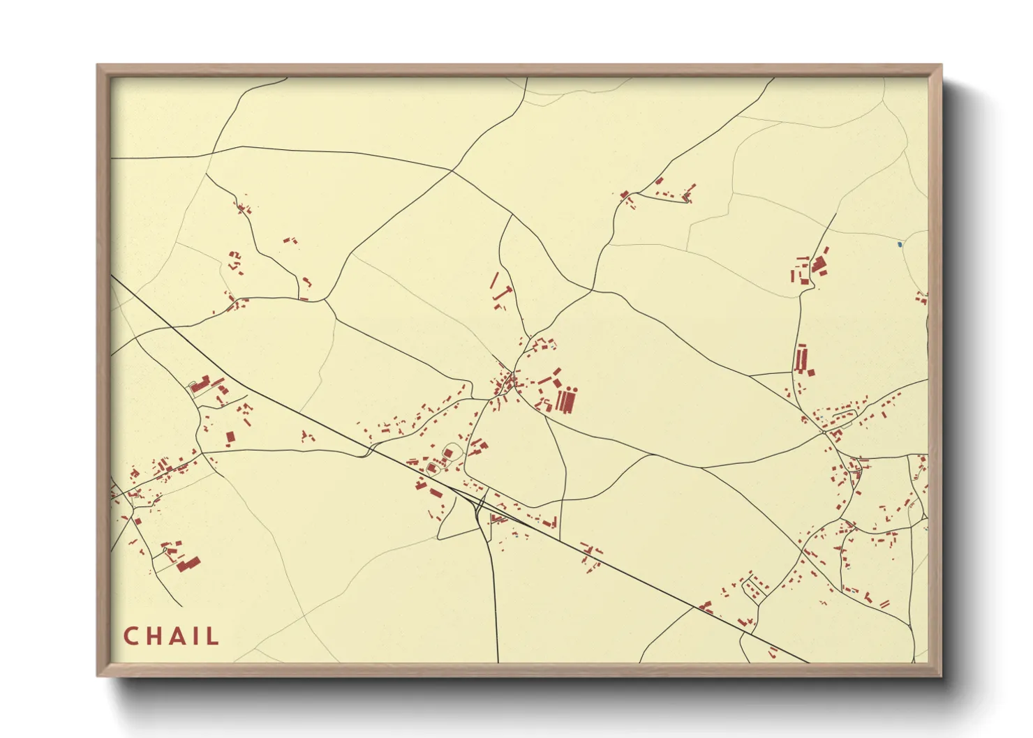 Une affiche de carte sur Chail