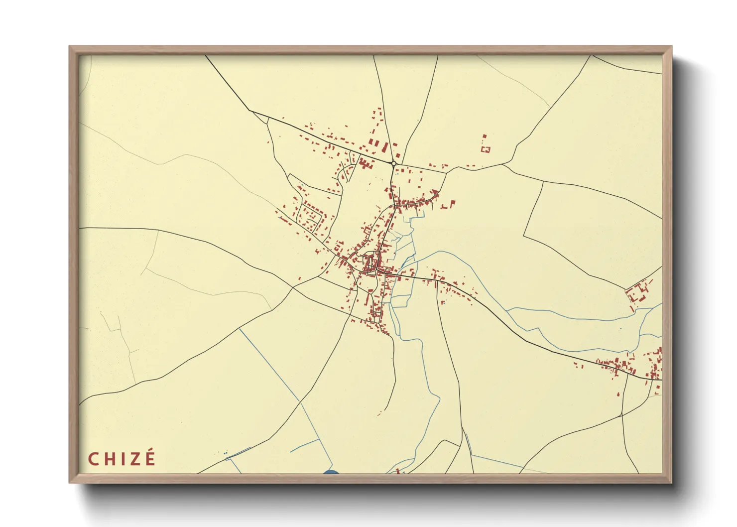 Une affiche de carte sur Chizé