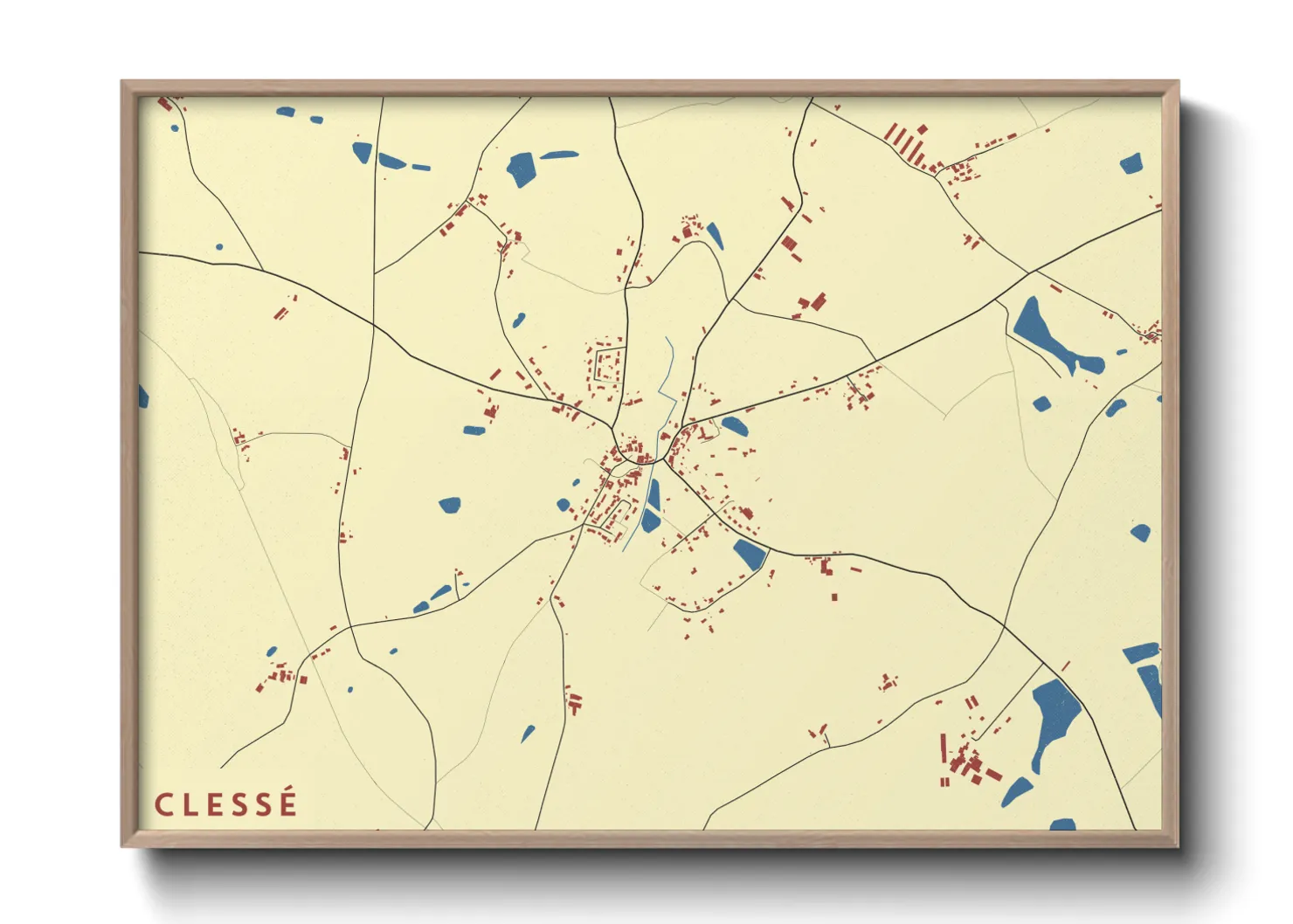 Une affiche de carte sur Clessé