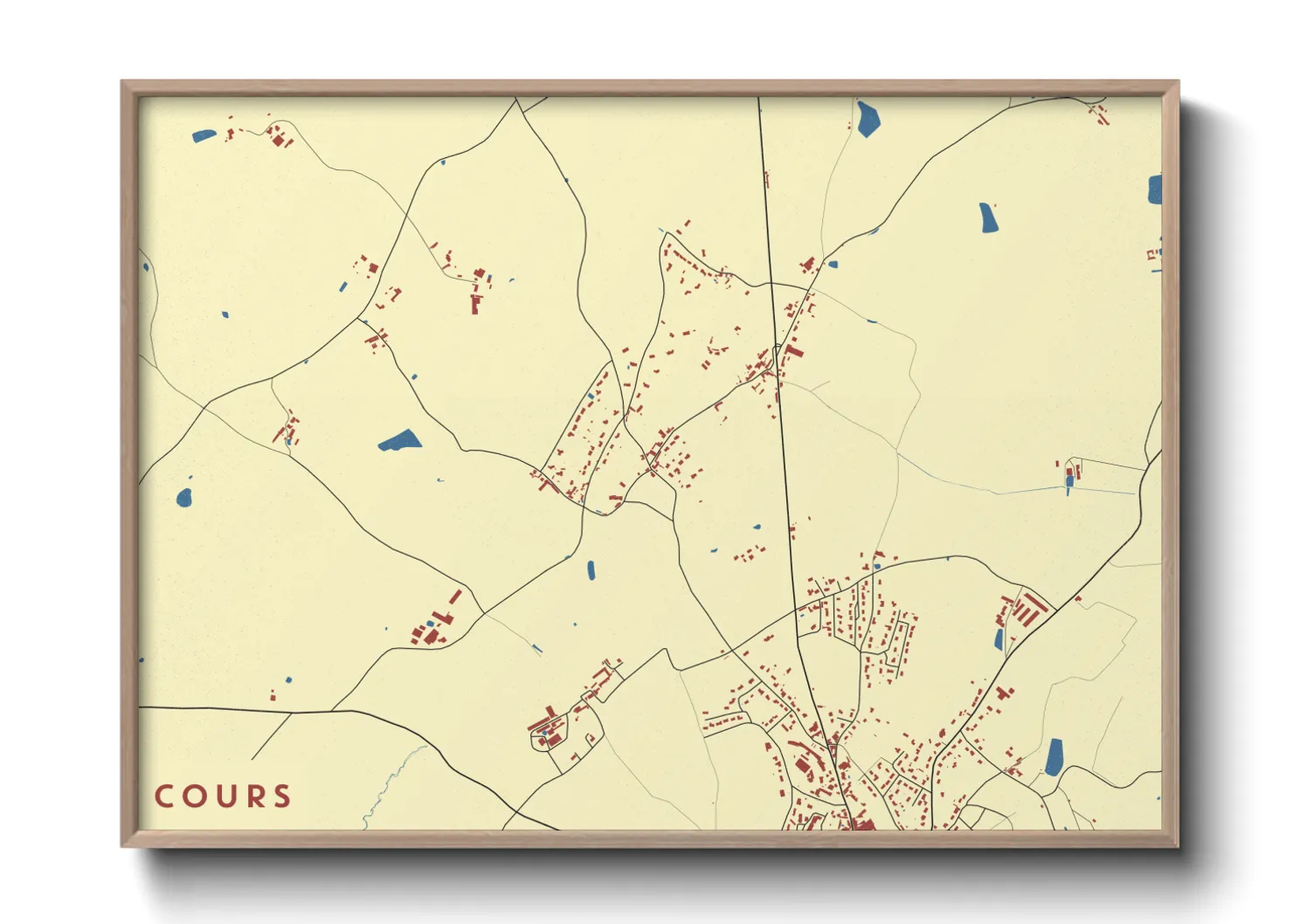 Une affiche de carte sur Cours