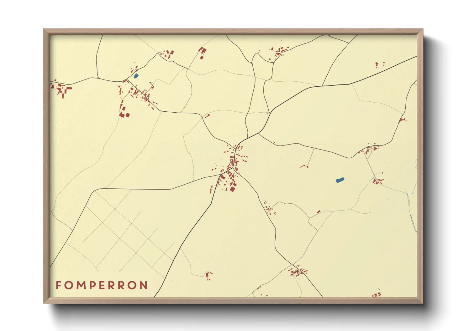 Une affiche de carte sur Fomperron