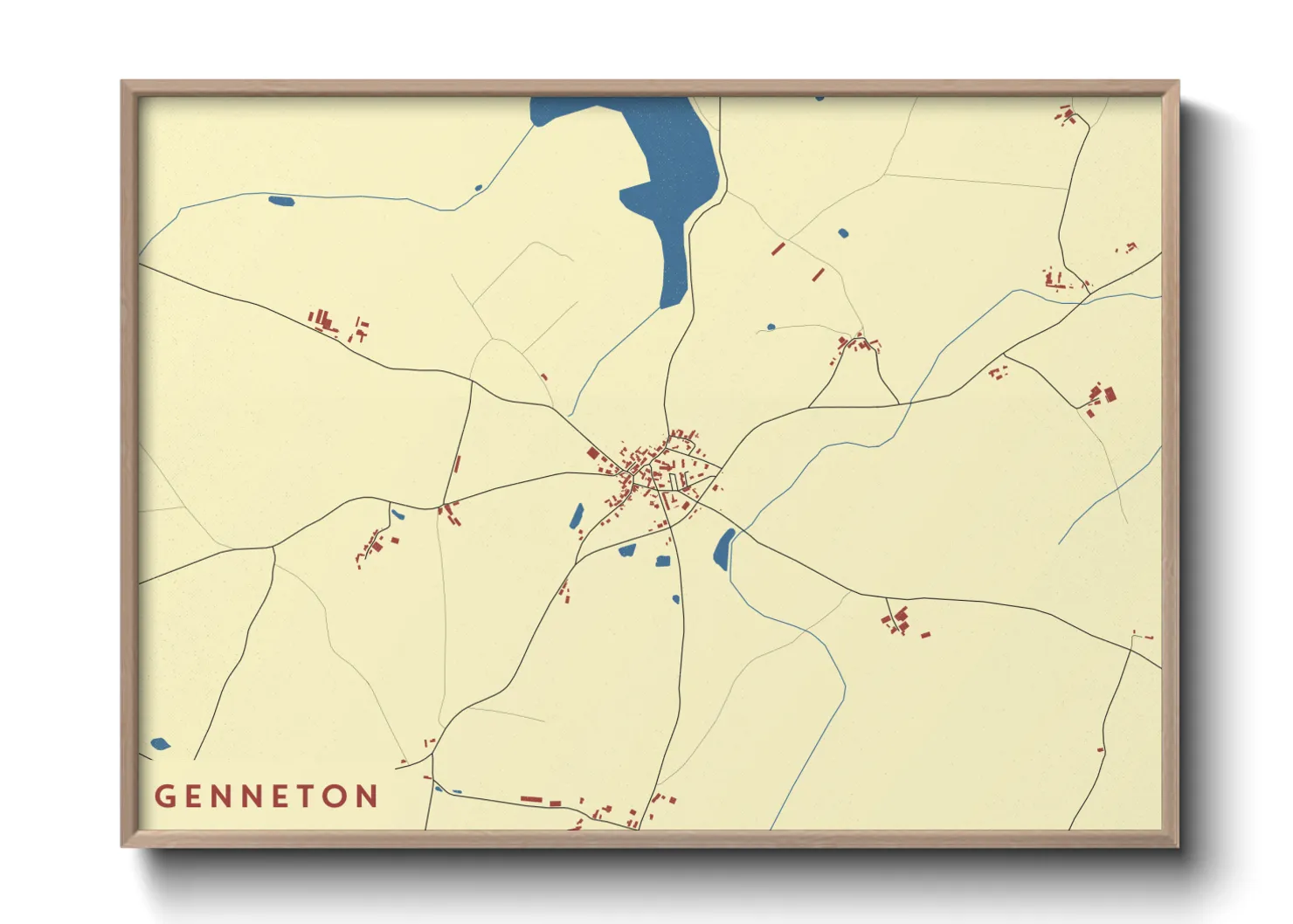 Une affiche de carte sur Genneton