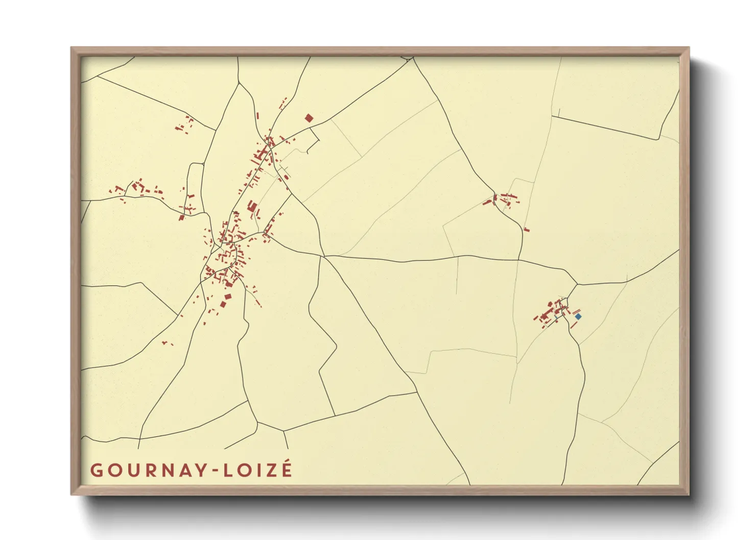 Une affiche de carte sur Gournay-Loizé