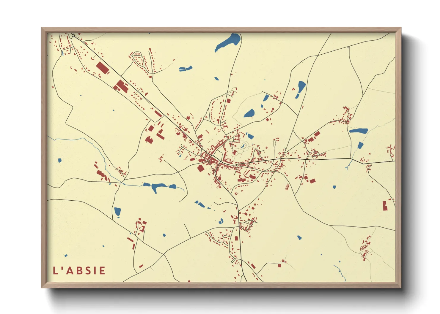 Une affiche de carte sur L'Absie