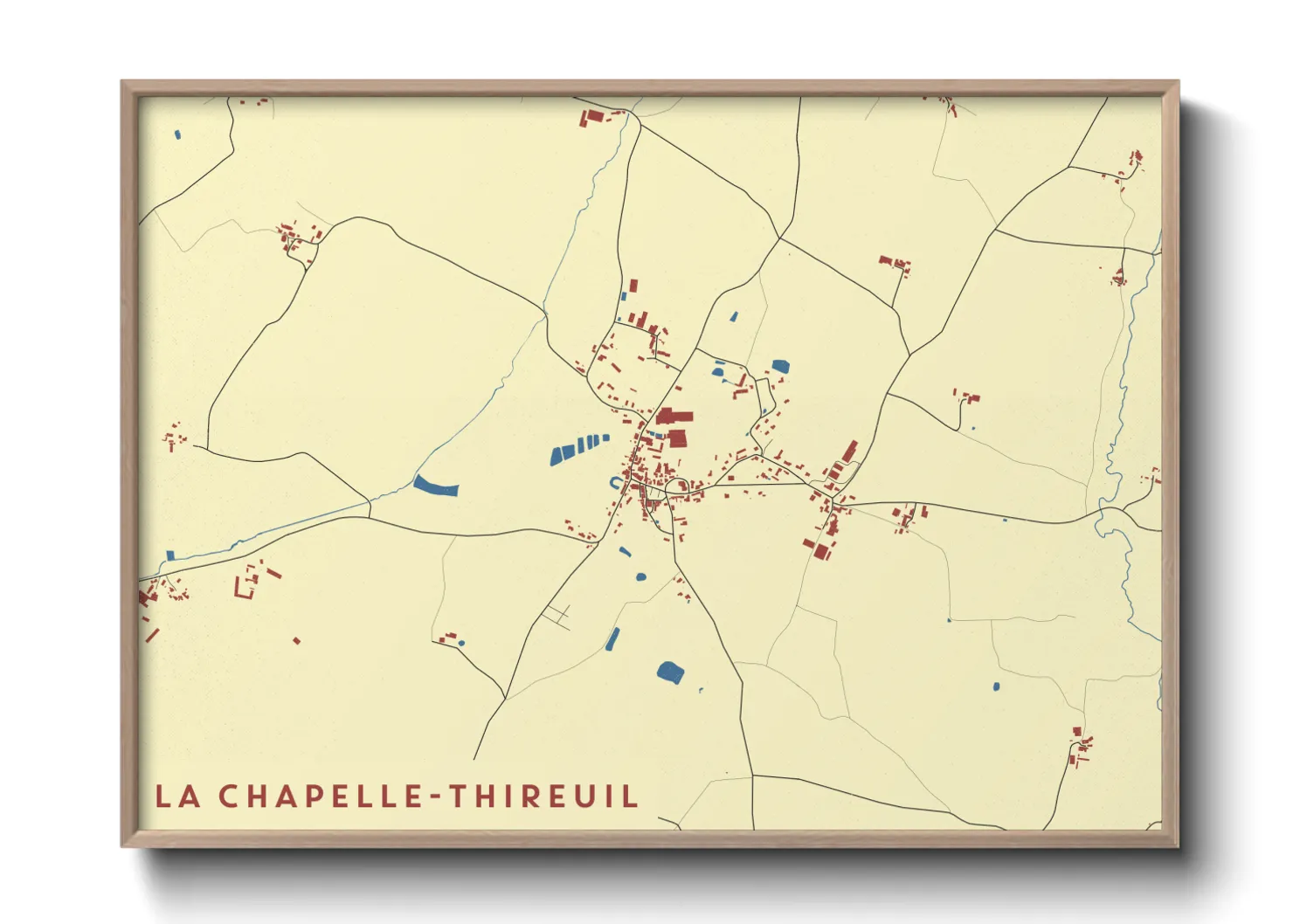 Une affiche de carte sur La Chapelle-Thireuil