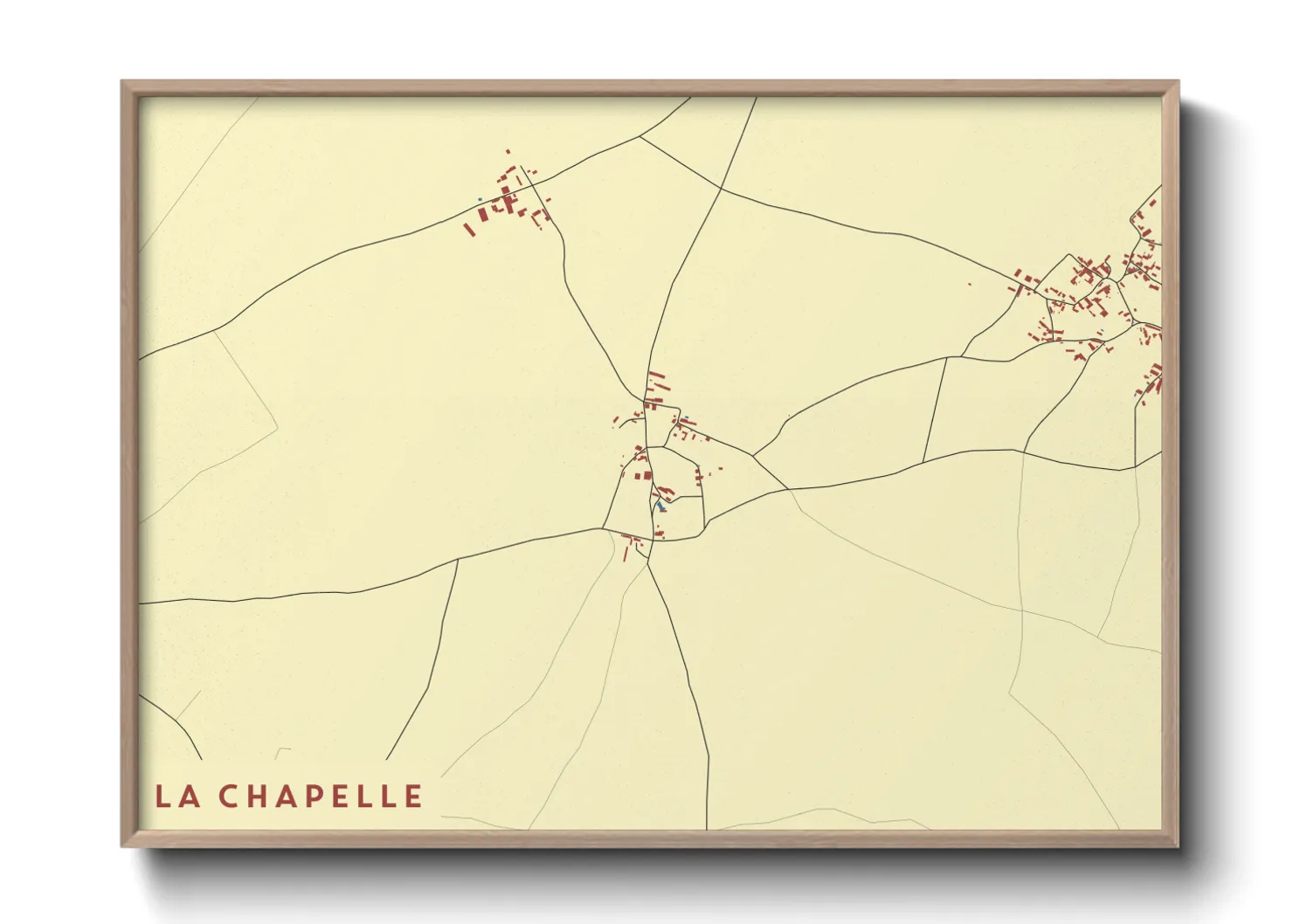 Une affiche de carte sur La Chapelle