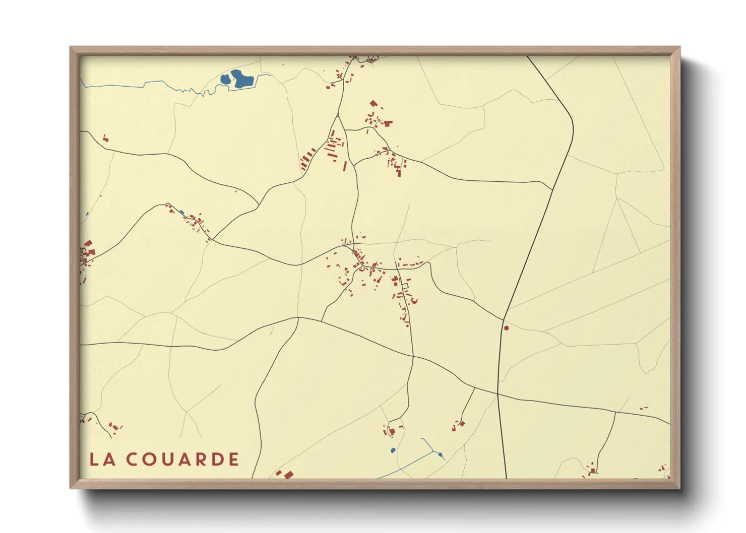 Une affiche de carte sur La Couarde