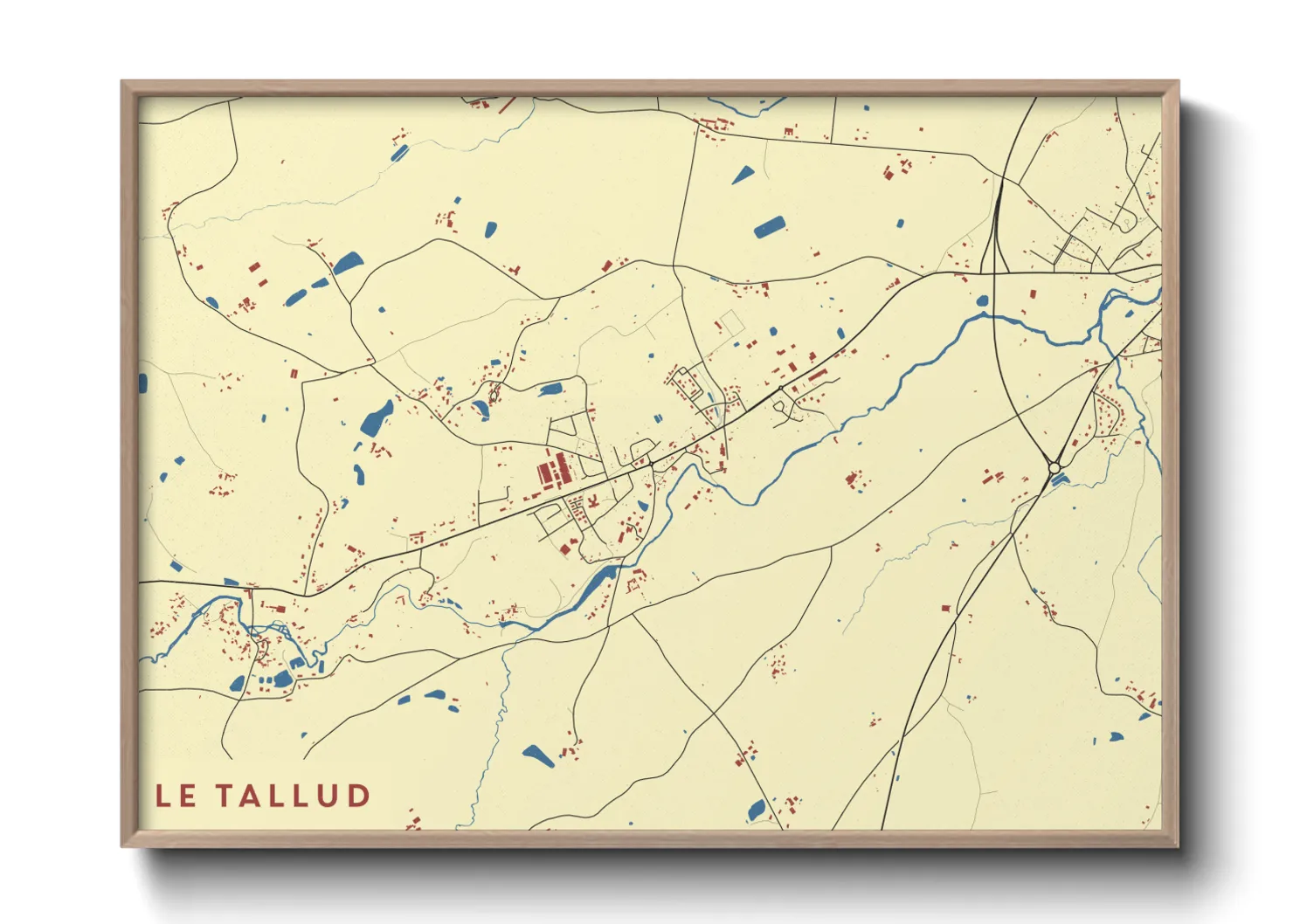 Une affiche de carte sur Le Tallud