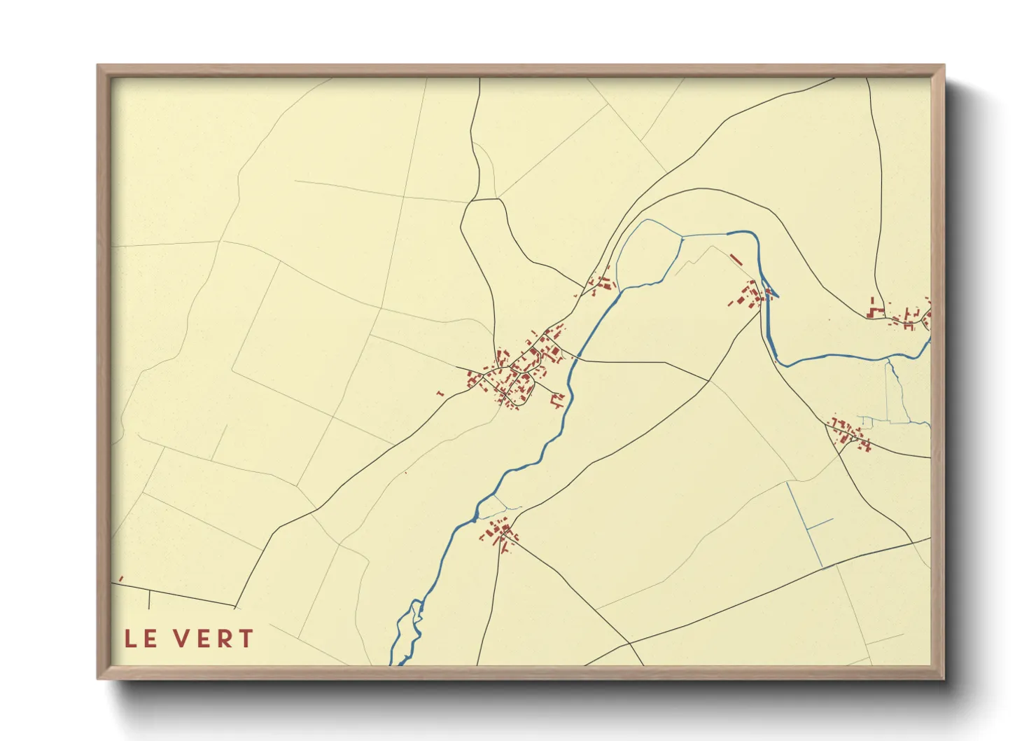 Une affiche de carte sur Le Vert