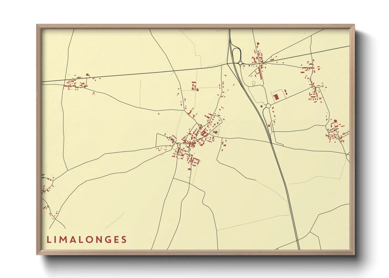 Une affiche de carte sur Limalonges