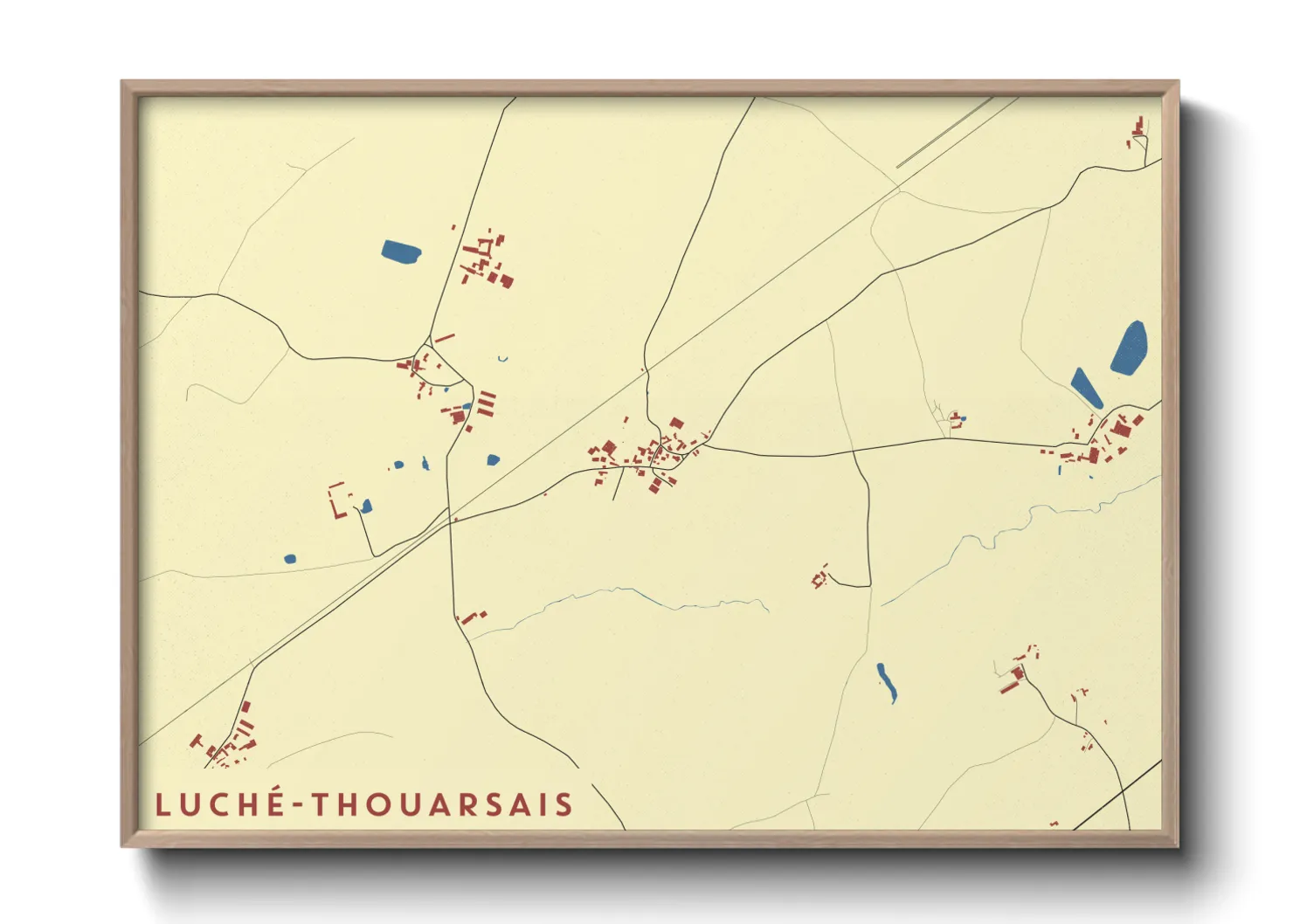 Une affiche de carte sur Luché-Thouarsais