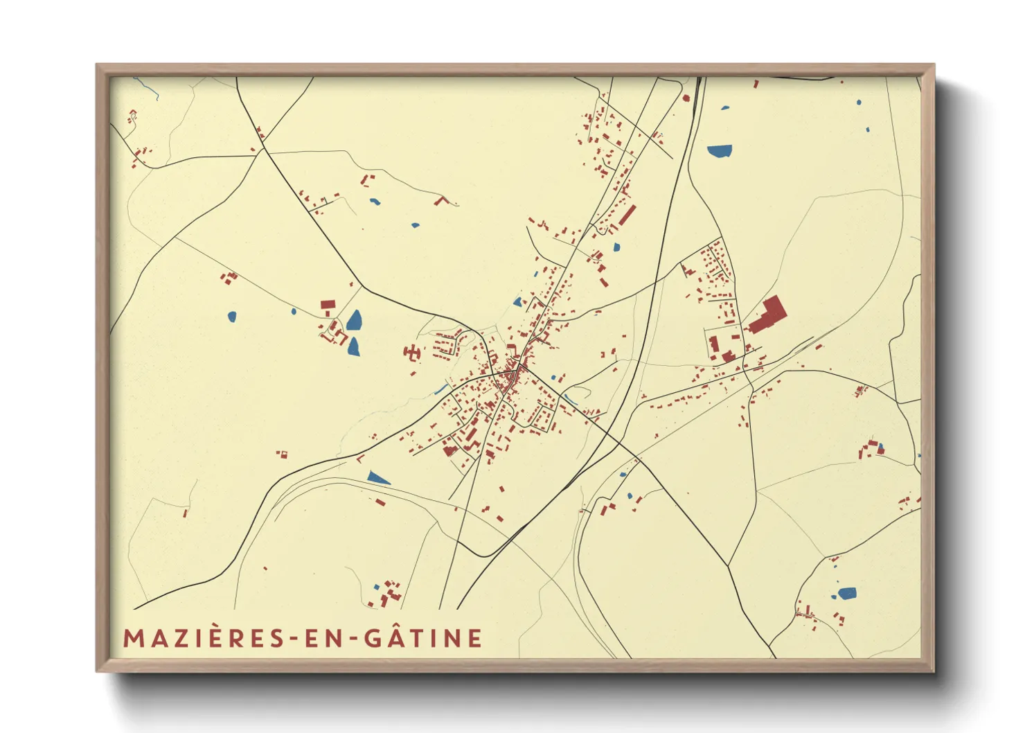Une affiche de carte sur Mazières-en-Gâtine