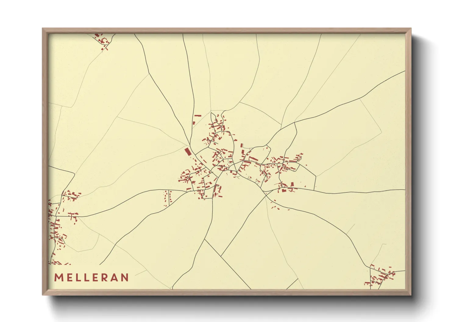 Une affiche de carte sur Melleran