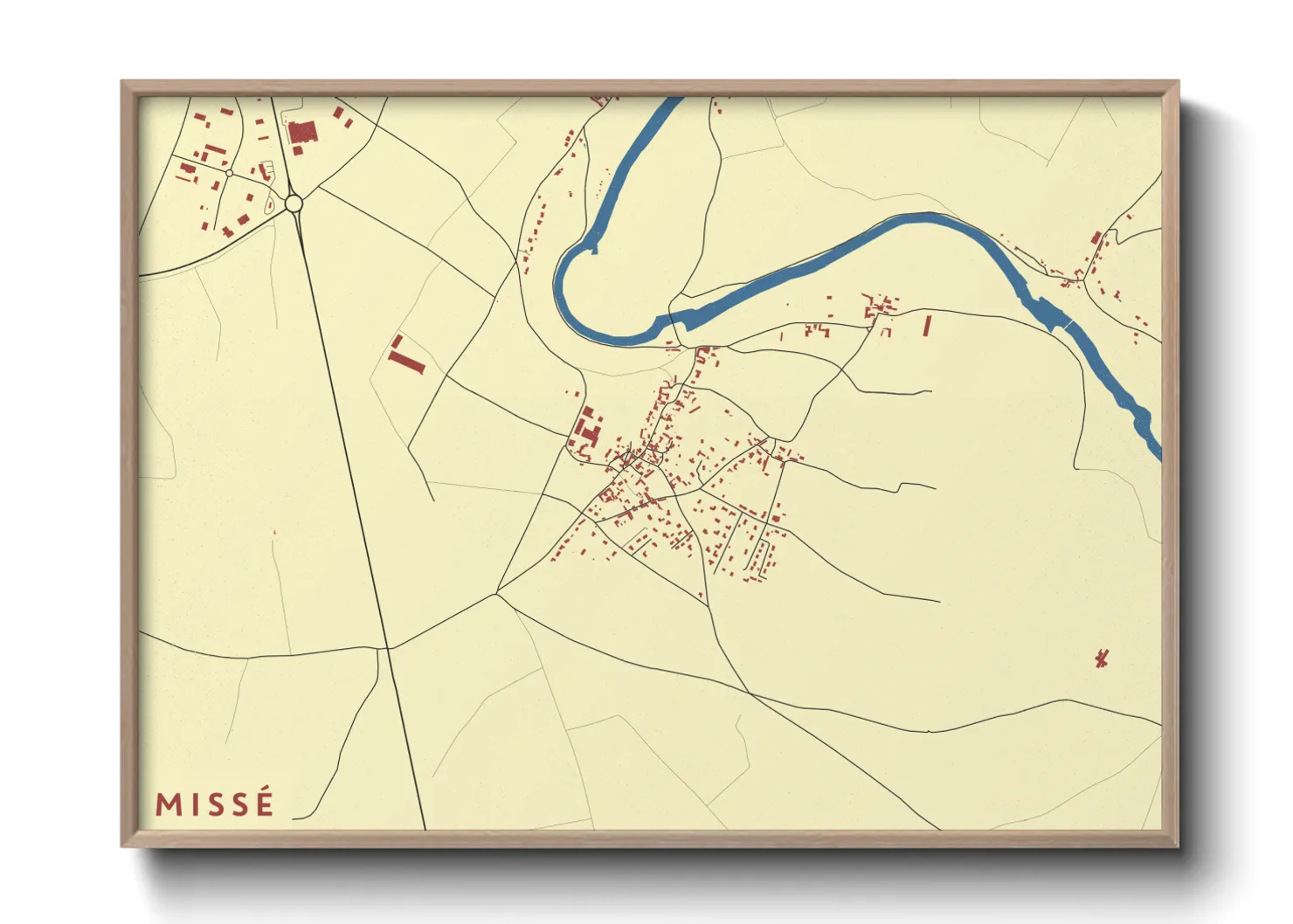 Une affiche de carte sur Missé