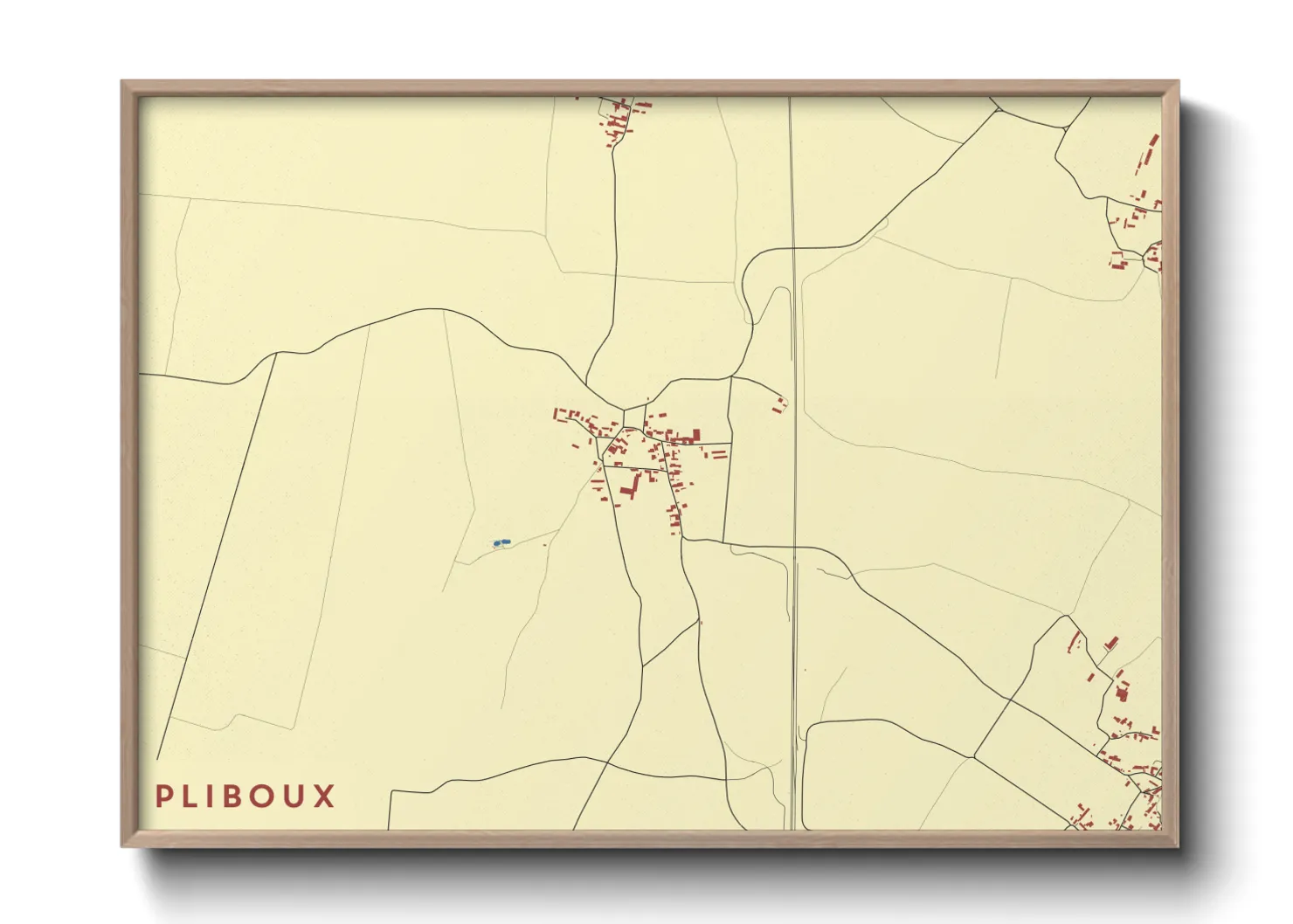 Une affiche de carte sur Pliboux