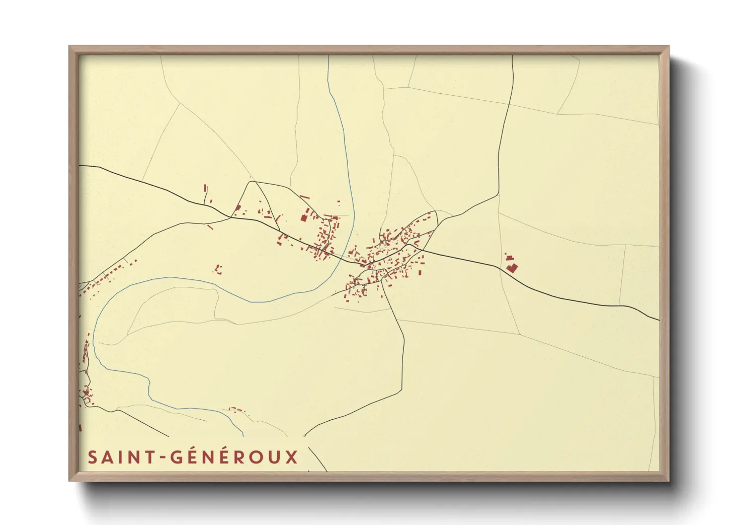 Une affiche de carte sur Saint-Généroux