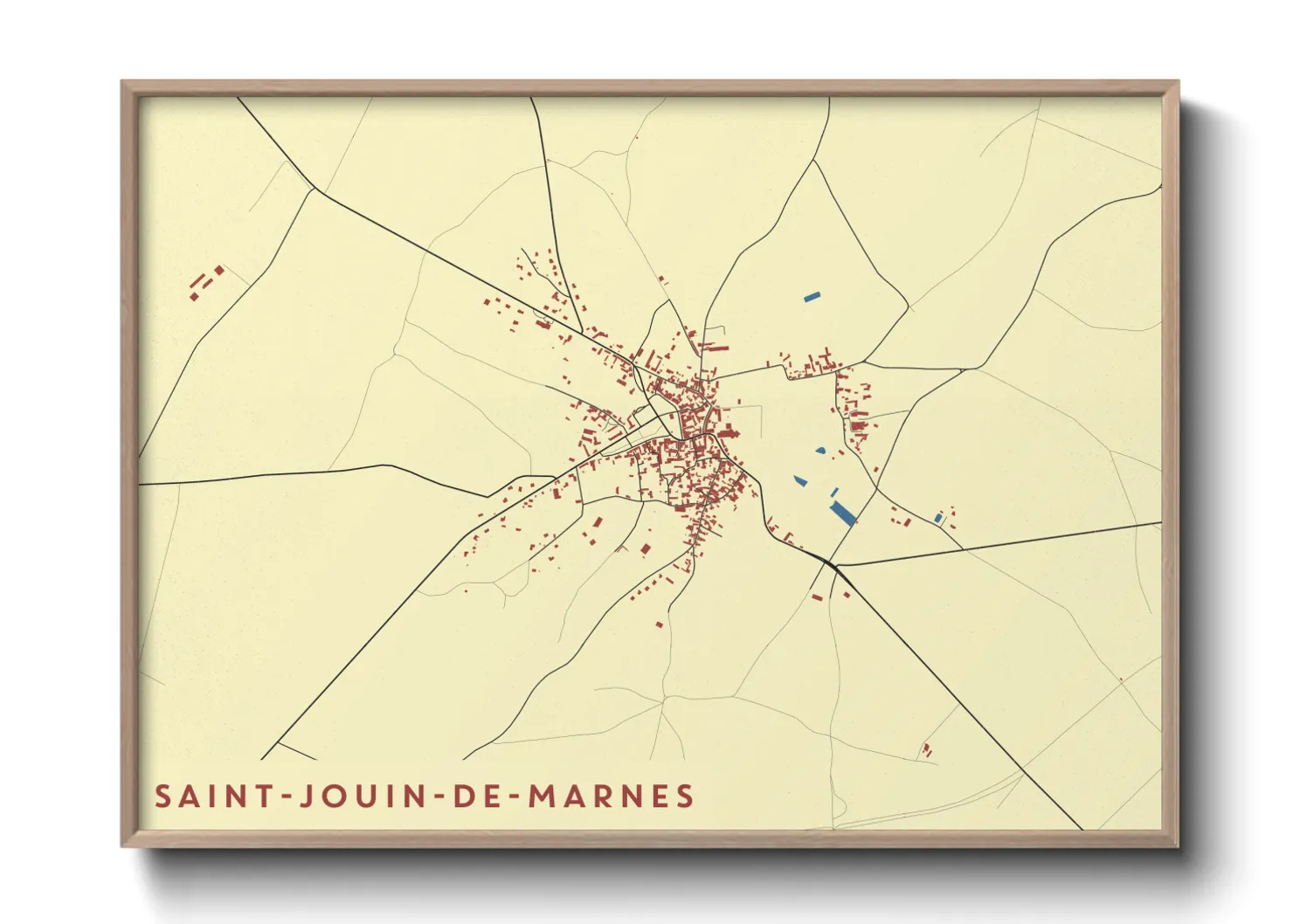 Une affiche de carte sur Saint-Jouin-de-Marnes