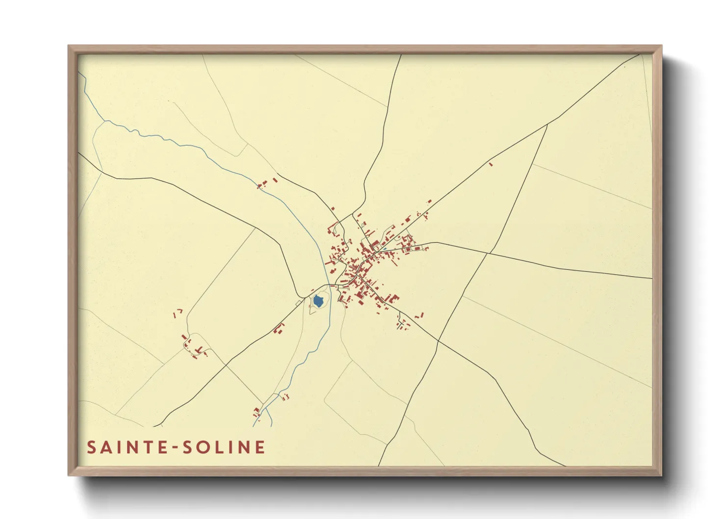 Une affiche de carte sur Sainte-Soline