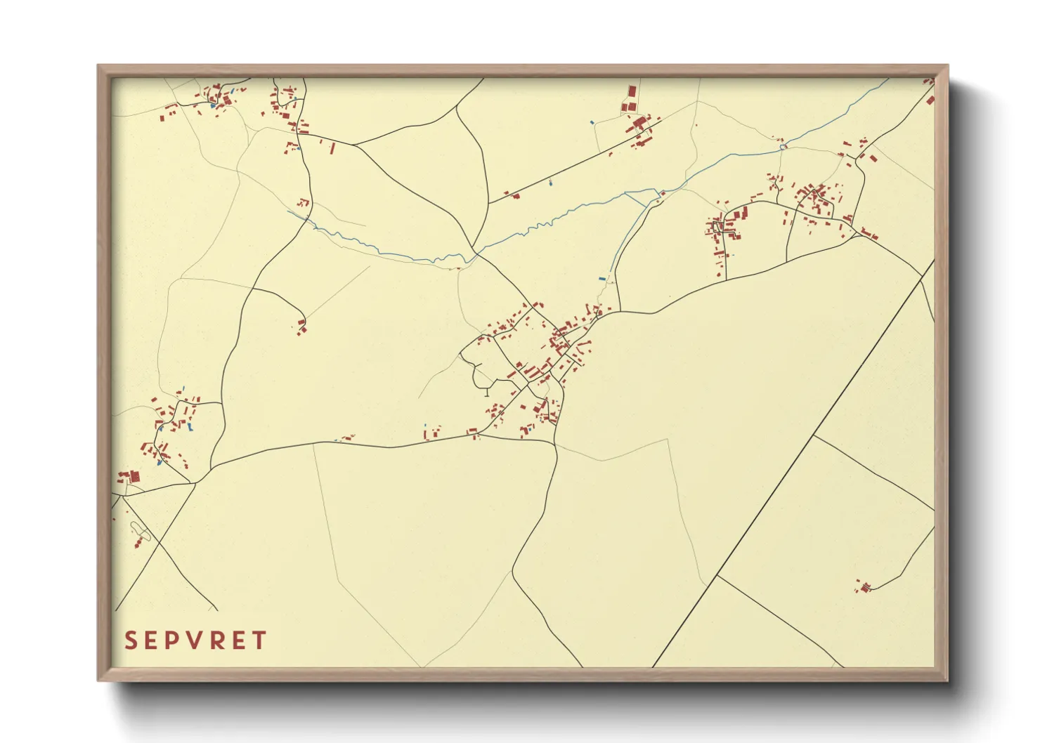 Une affiche de carte sur Sepvret