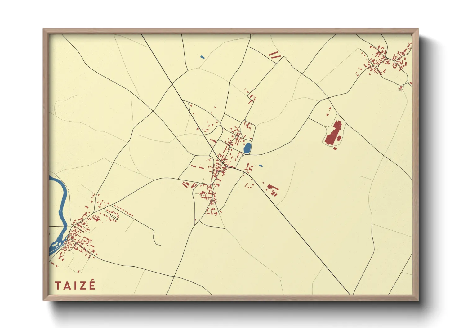 Une affiche de carte sur Taizé