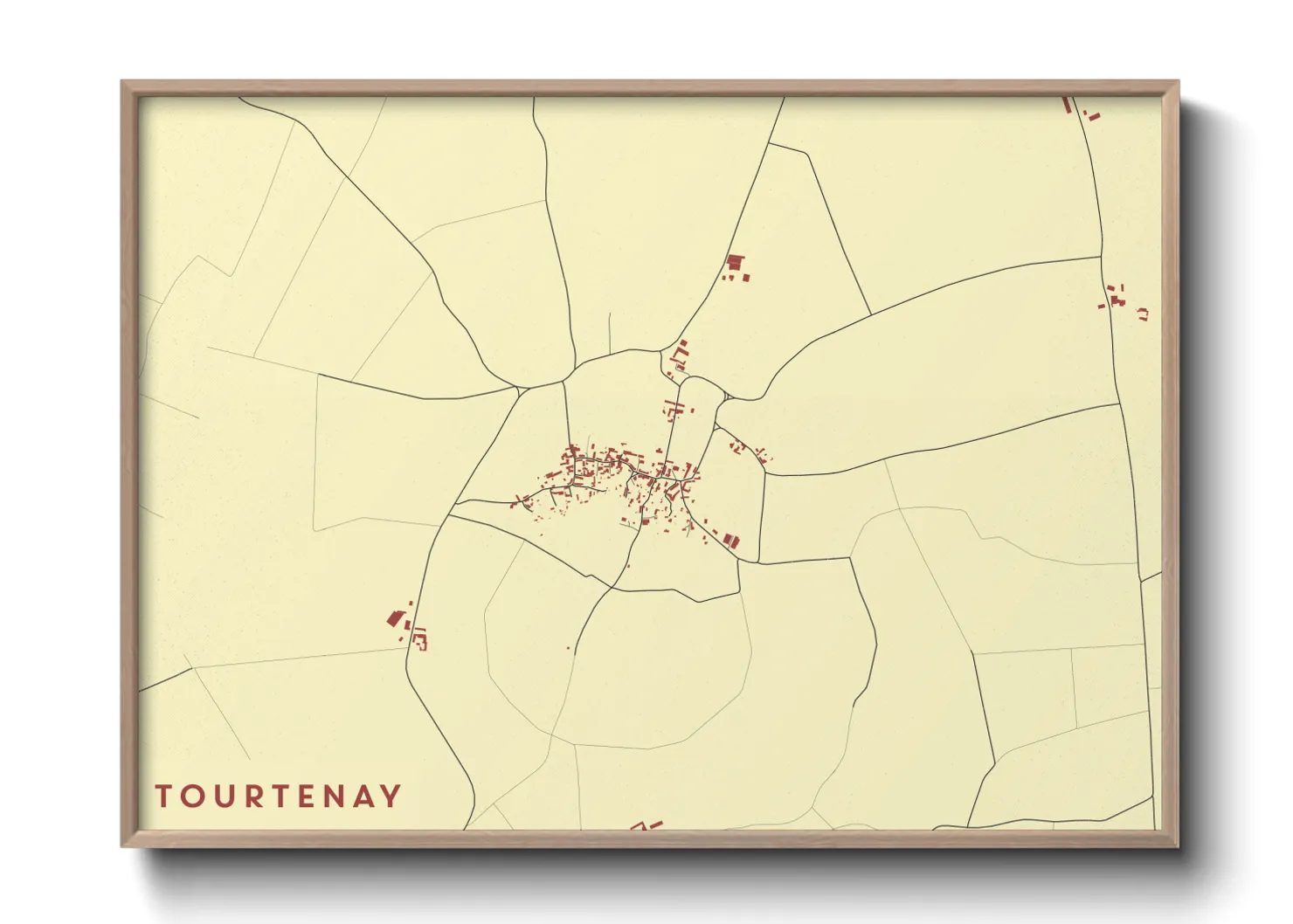 Une affiche de carte sur Tourtenay