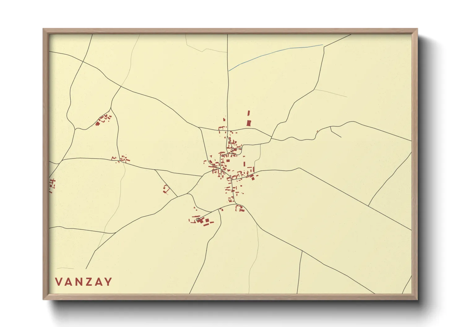 Une affiche de carte sur Vanzay