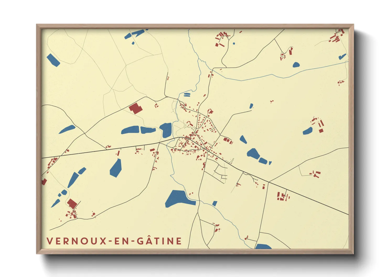 Une affiche de carte sur Vernoux-en-Gâtine