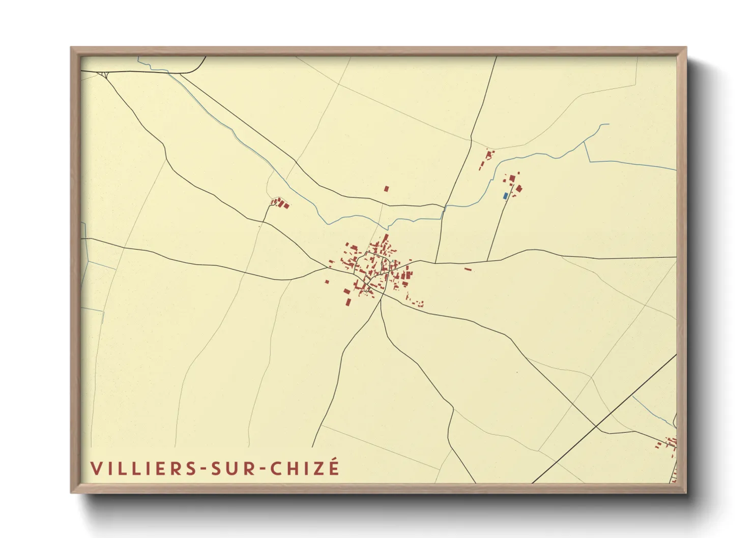 Une affiche de carte sur Villiers-sur-Chizé