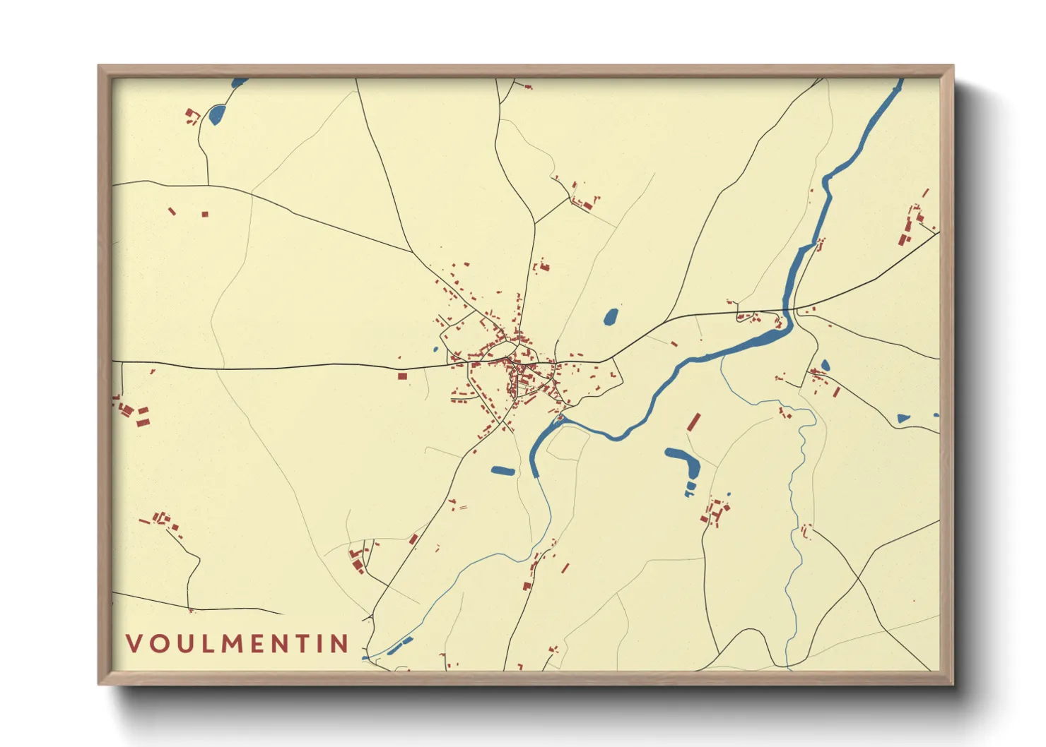 Une affiche de carte sur Voulmentin