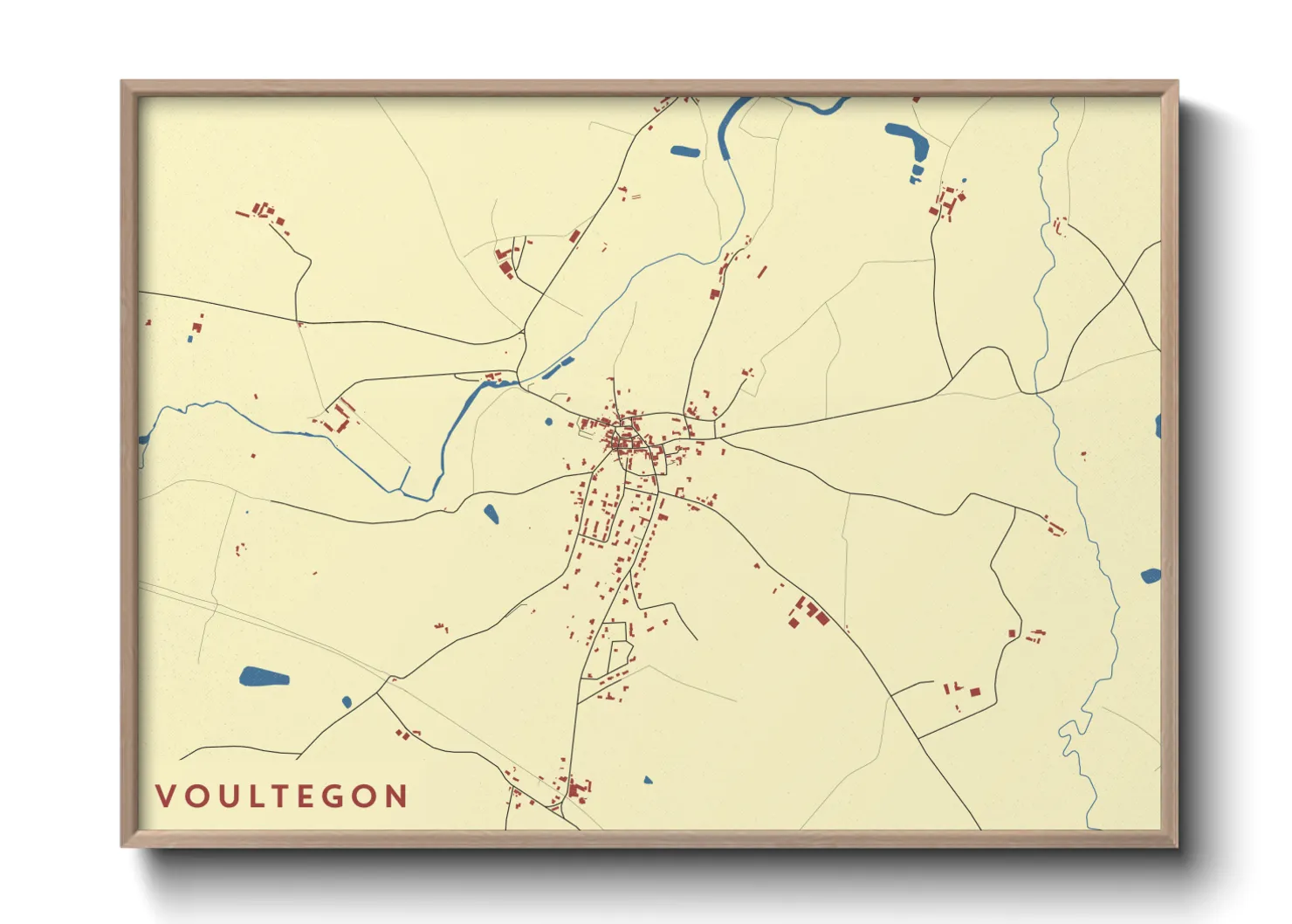 Une affiche de carte sur Voultegon