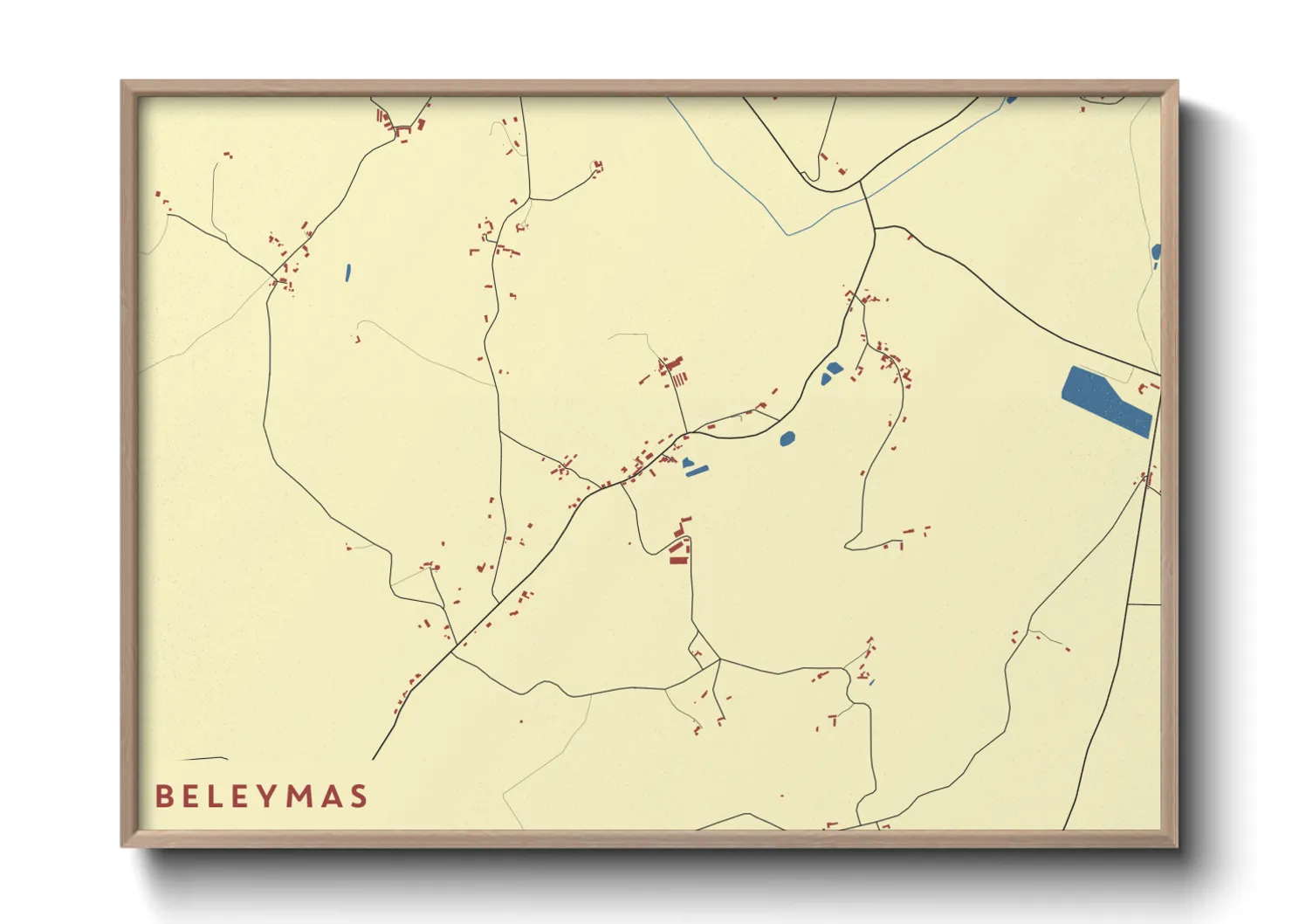 Une affiche de carte sur Beleymas