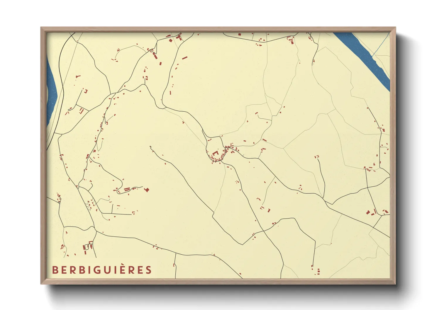 Une affiche de carte sur Berbiguières