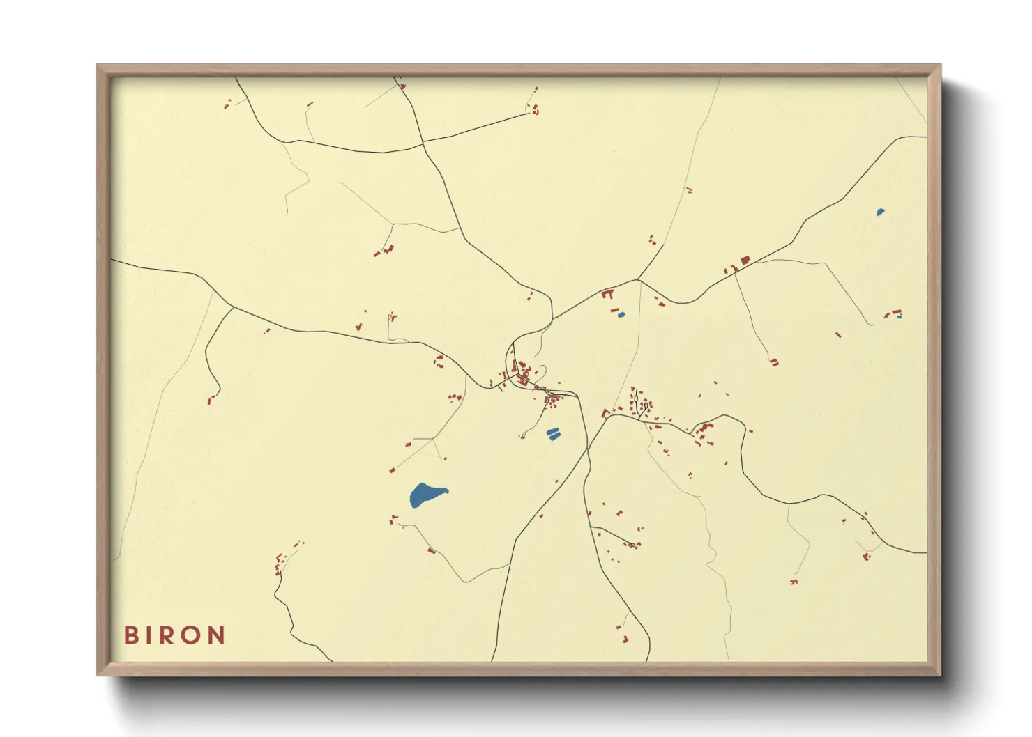 Une affiche de carte sur Biron