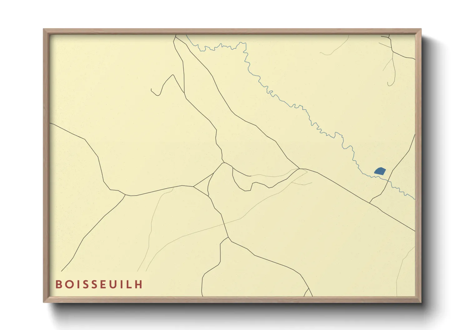 Une affiche de carte sur Boisseuilh