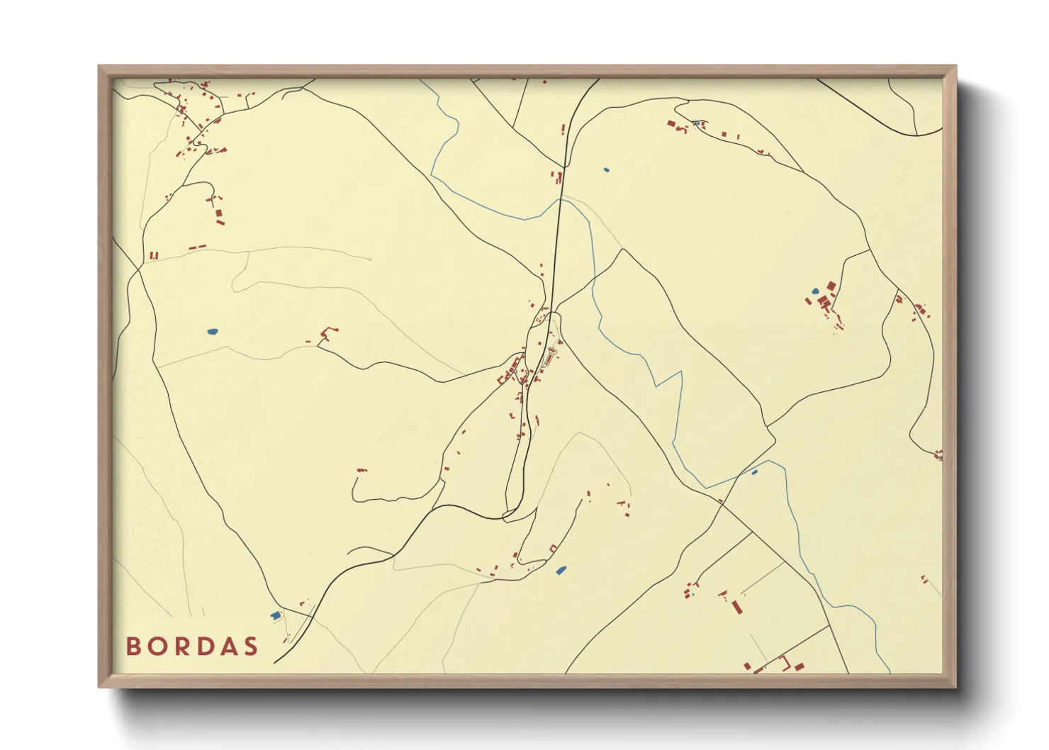Une affiche de carte sur Bordas