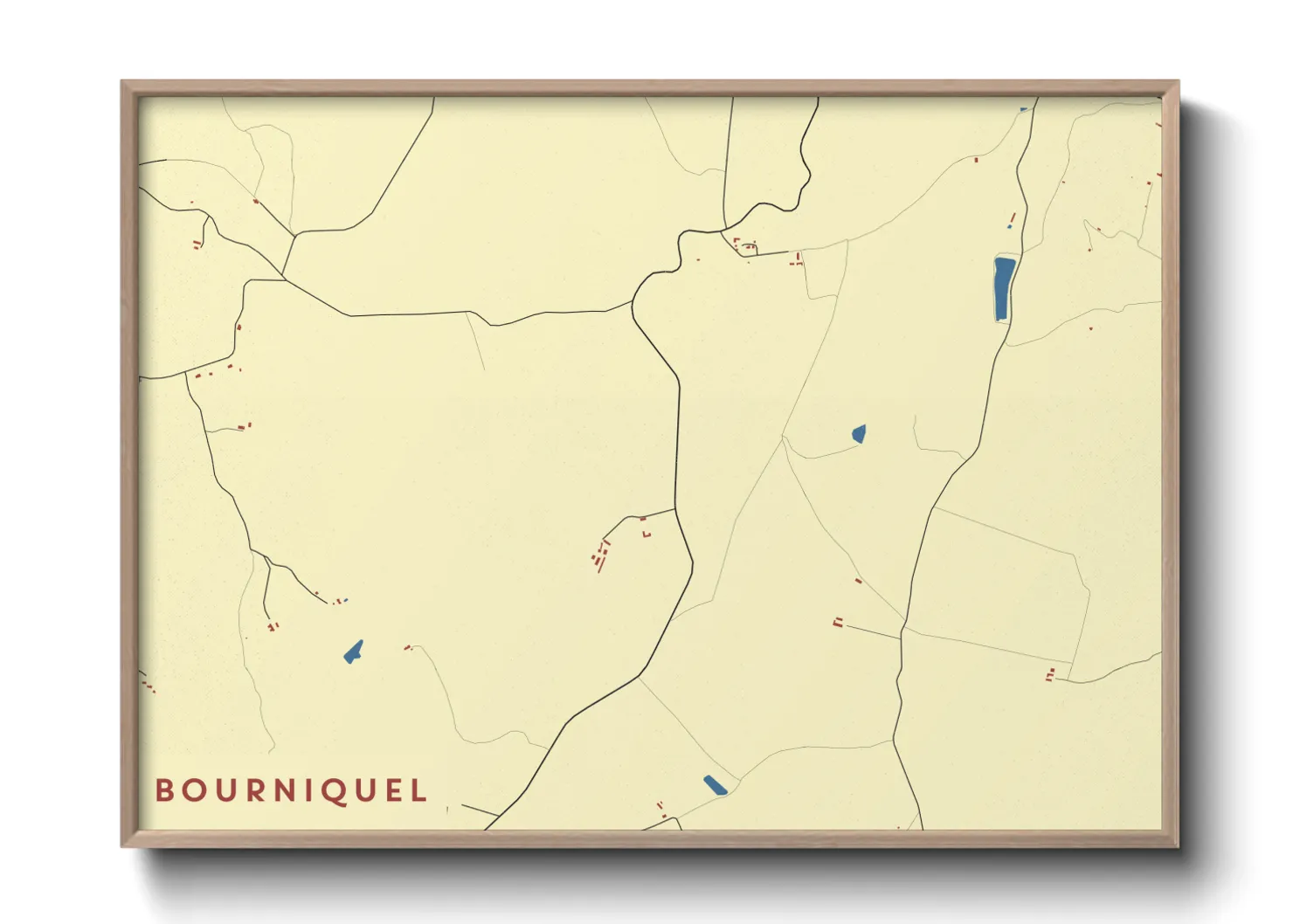 Une affiche de carte sur Bourniquel