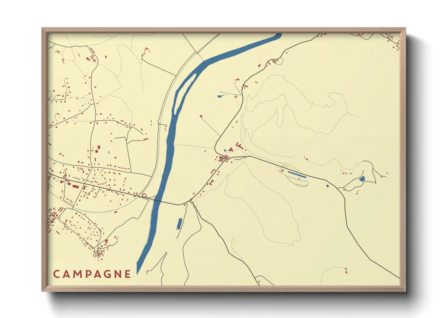 Une affiche de carte sur Campagne