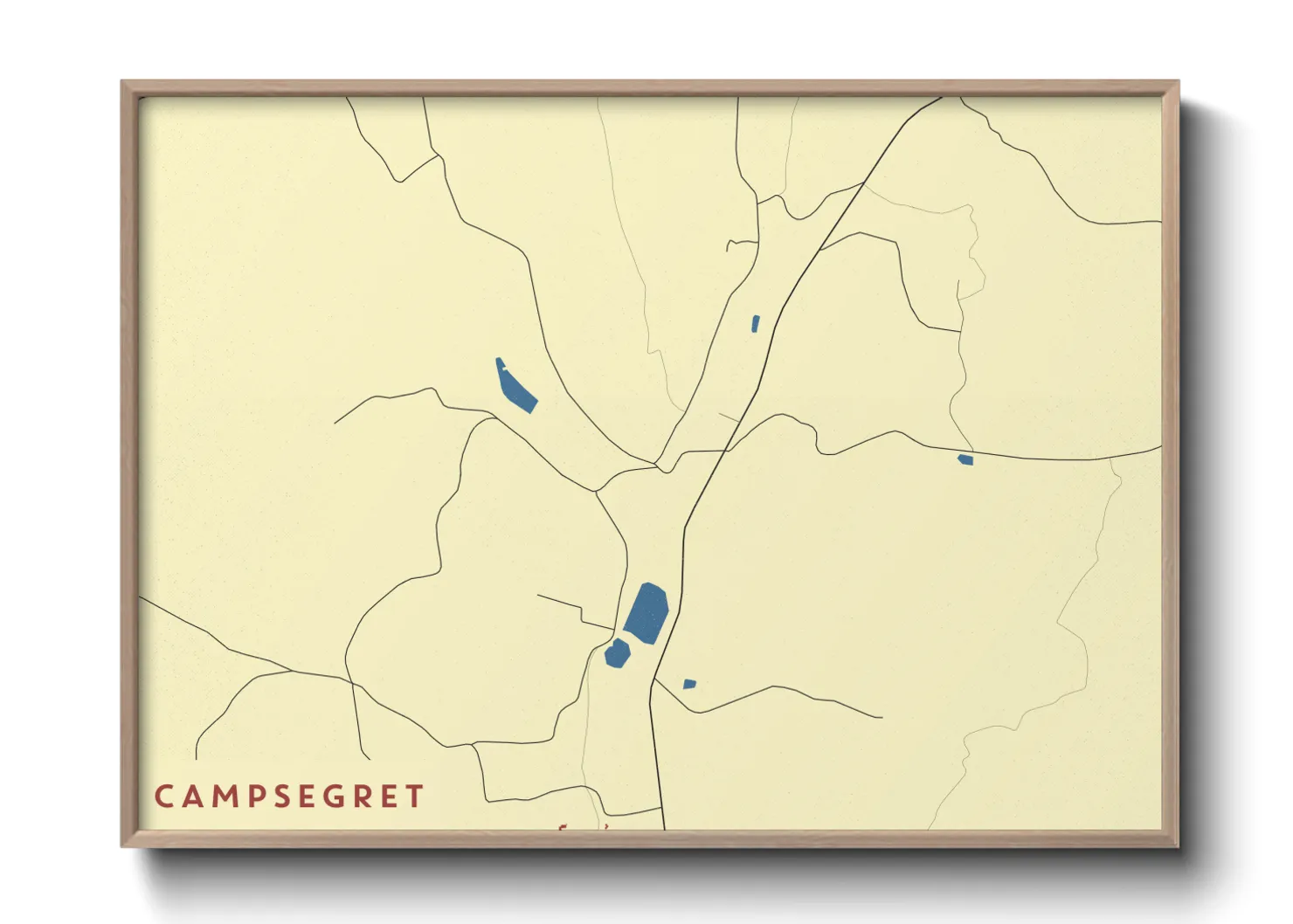 Une affiche de carte sur Campsegret