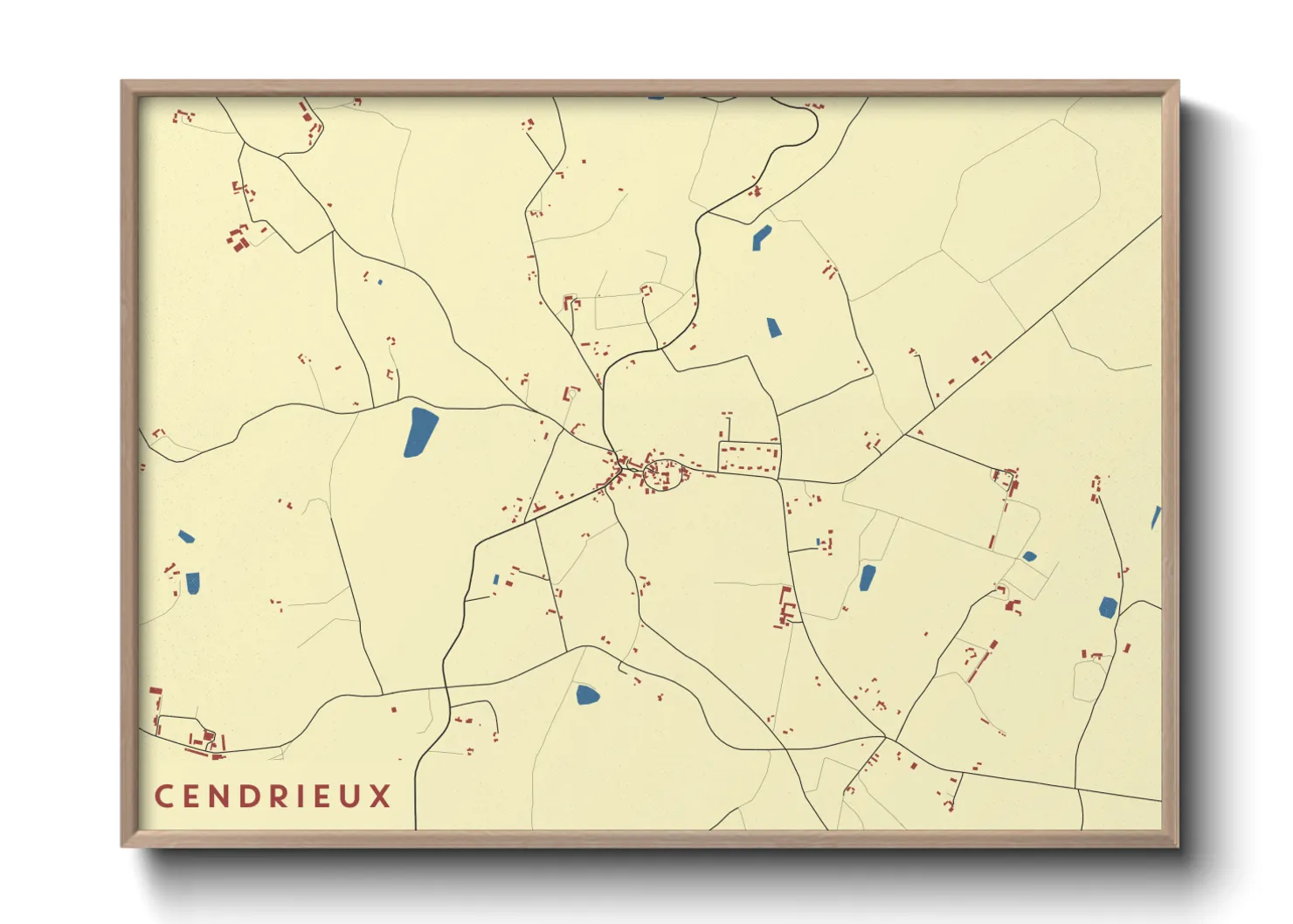 Une affiche de carte sur Cendrieux