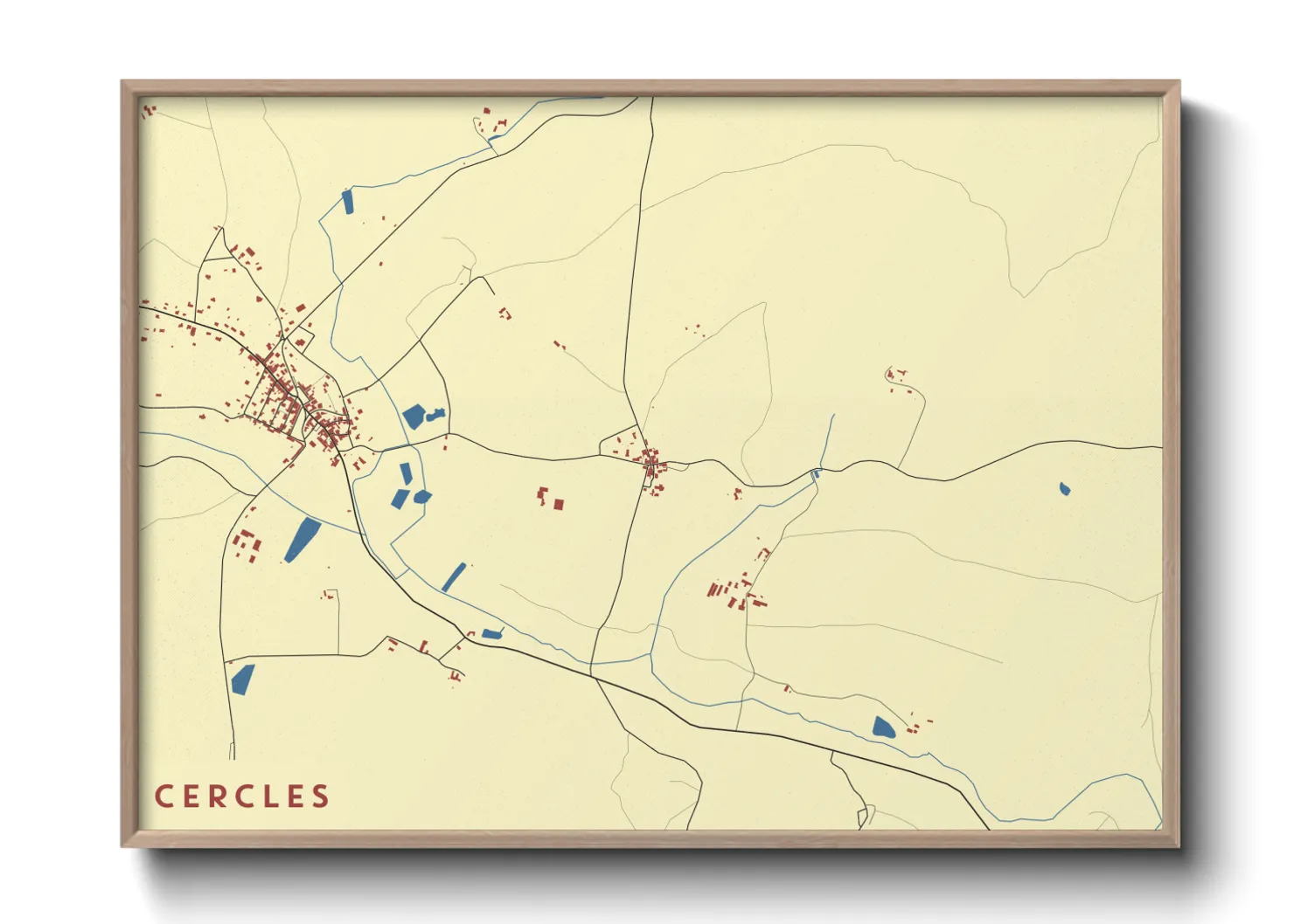 Une affiche de carte sur Cercles