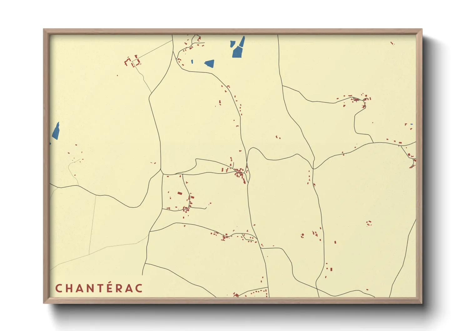 Une affiche de carte sur Chantérac